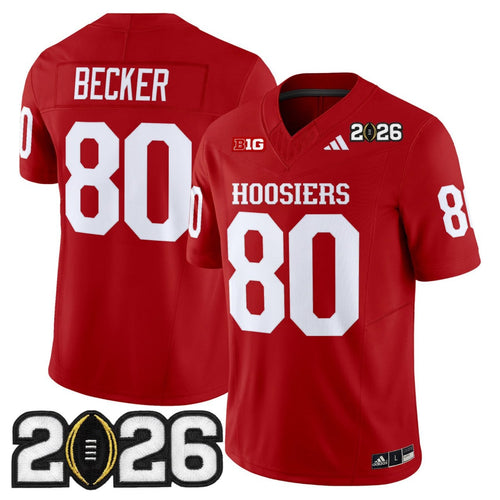 Charlie Becker Indiana Hoosiers 2026 CFP Final Patch Vapor Limited Jersey - All Stitched