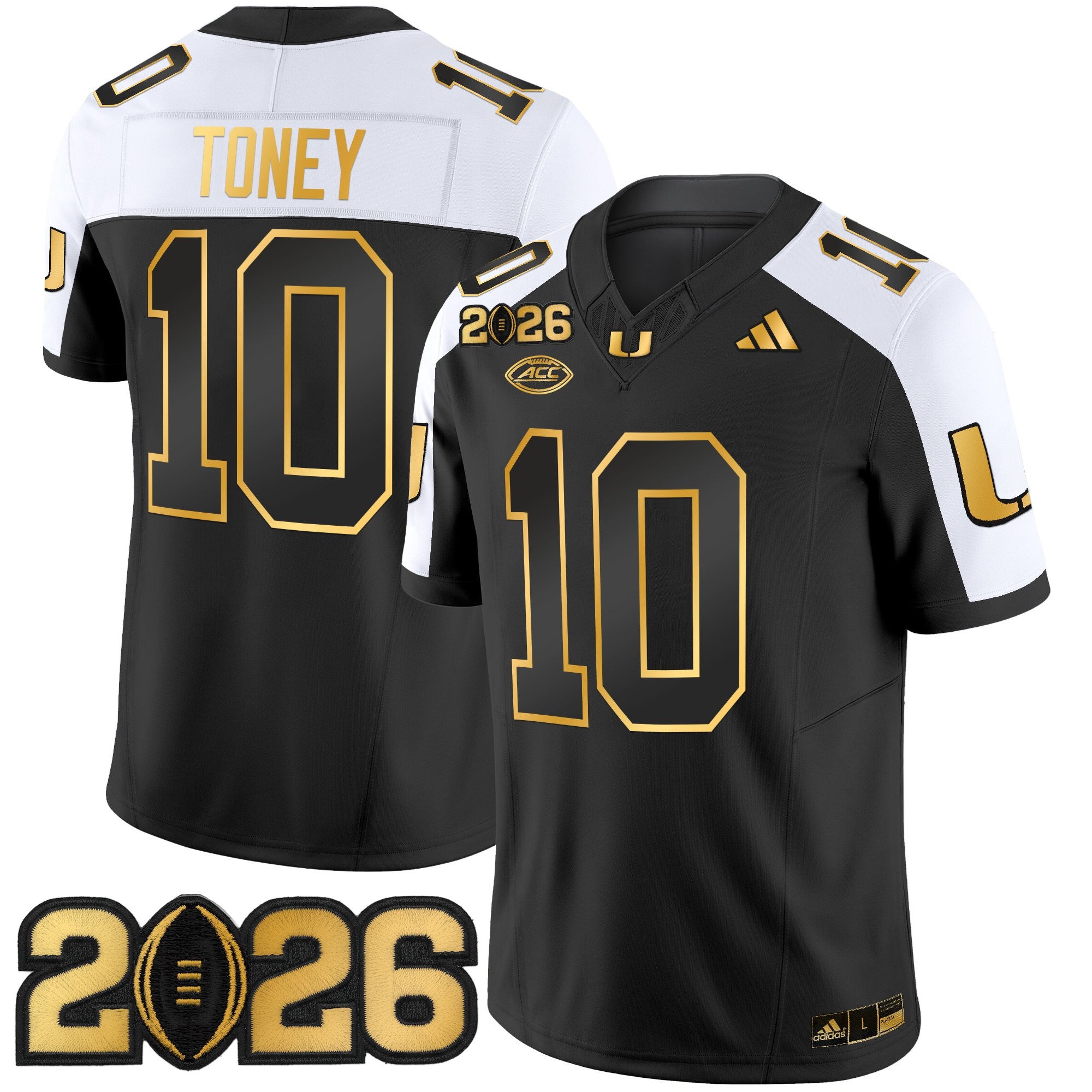 Men's Miami Hurricanes 2026 CFP Final Patch Gold Vapor Limited Jersey - All Stitched