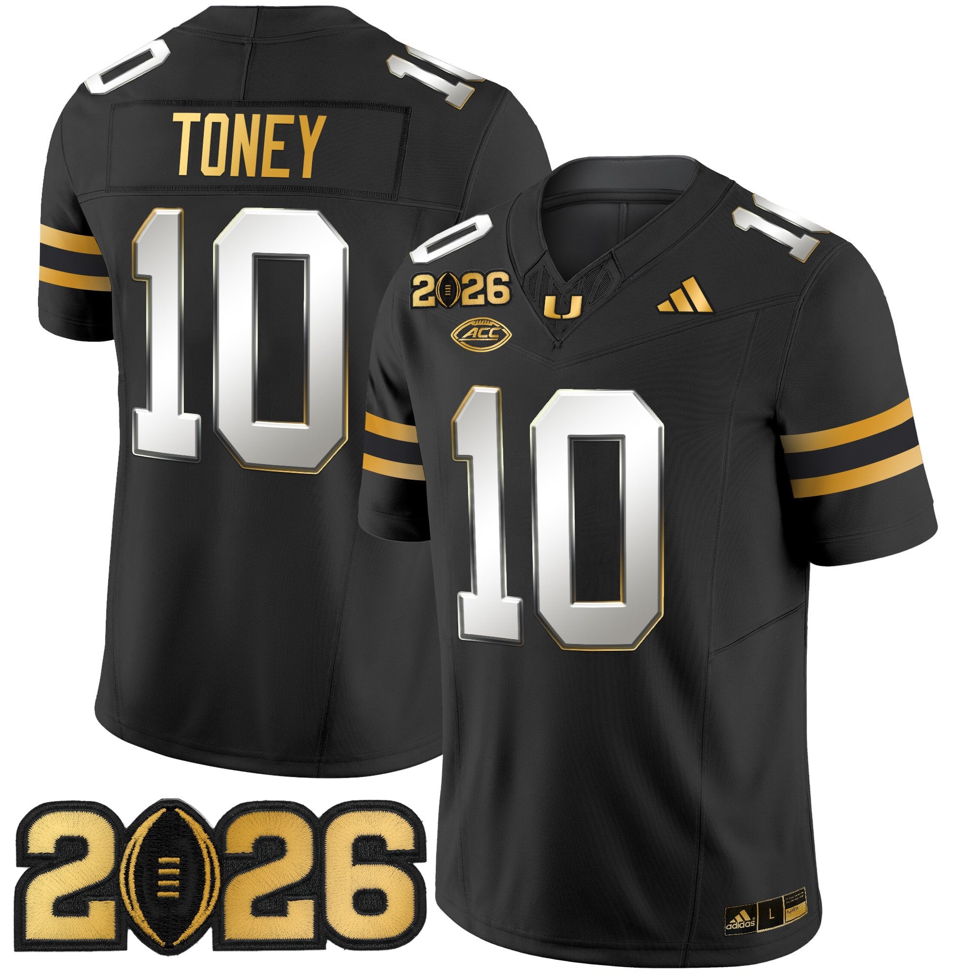 Men's Miami Hurricanes 2026 CFP Final Patch Gold Vapor Limited Jersey - All Stitched
