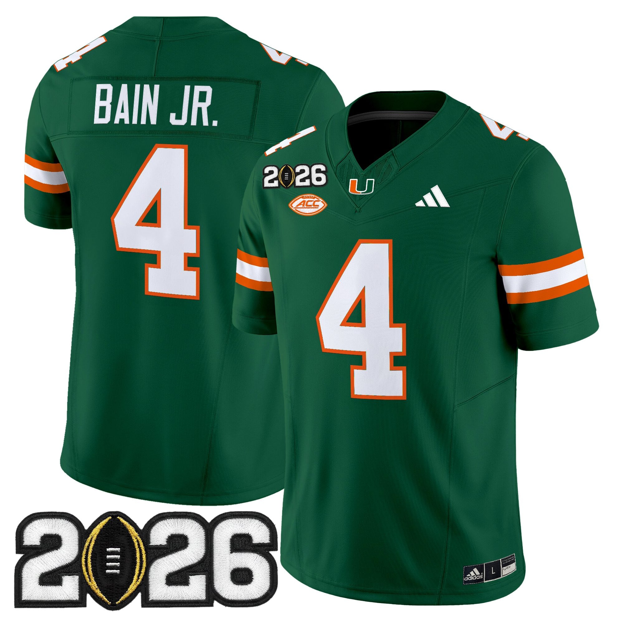 Men's Miami Hurricanes 2026 CFP Final Patch Vapor Limited Jersey - All Stitched