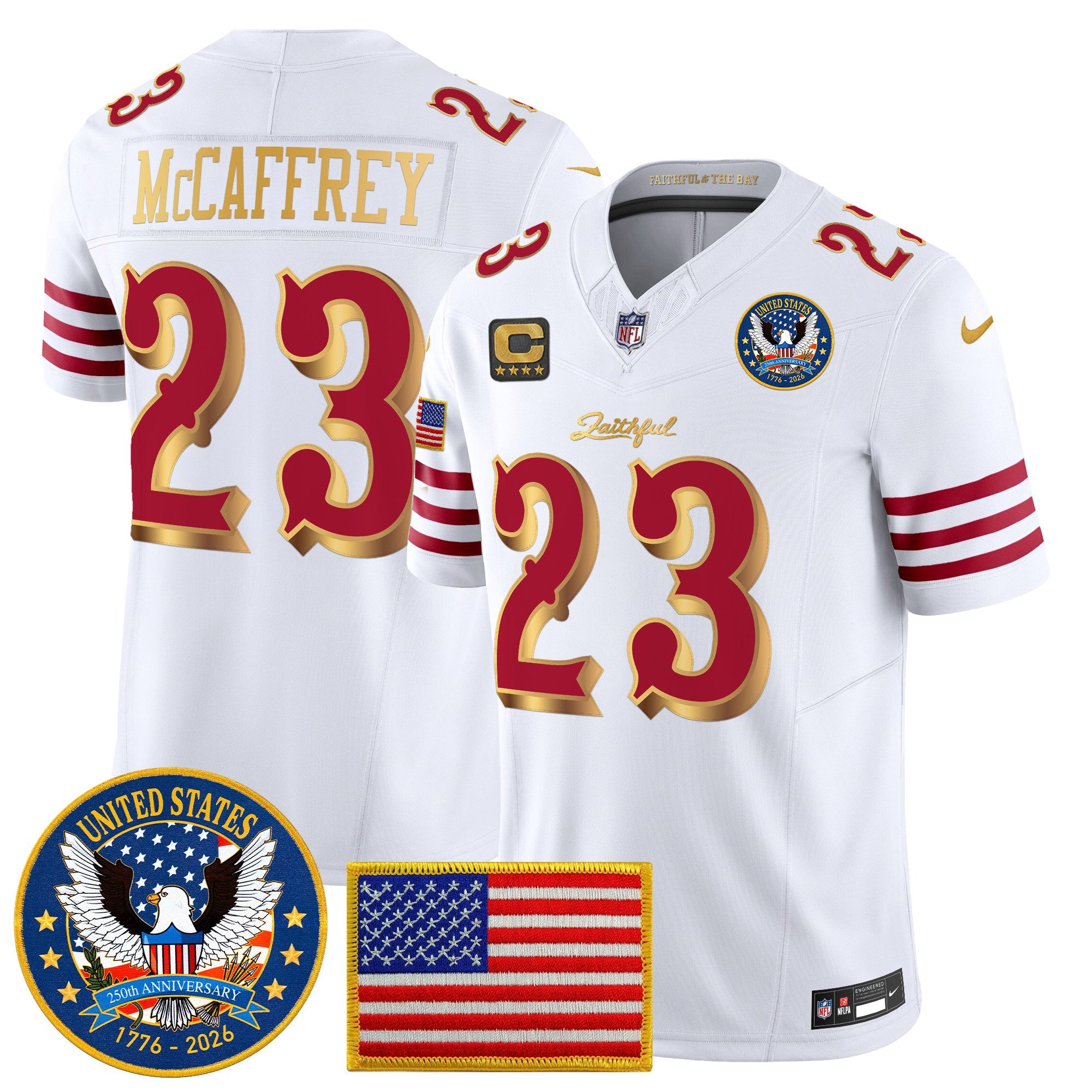 Men's San Francisco 49ers "United States 250th Anniversary Patch" Vapor Limited Jersey - All Stitched