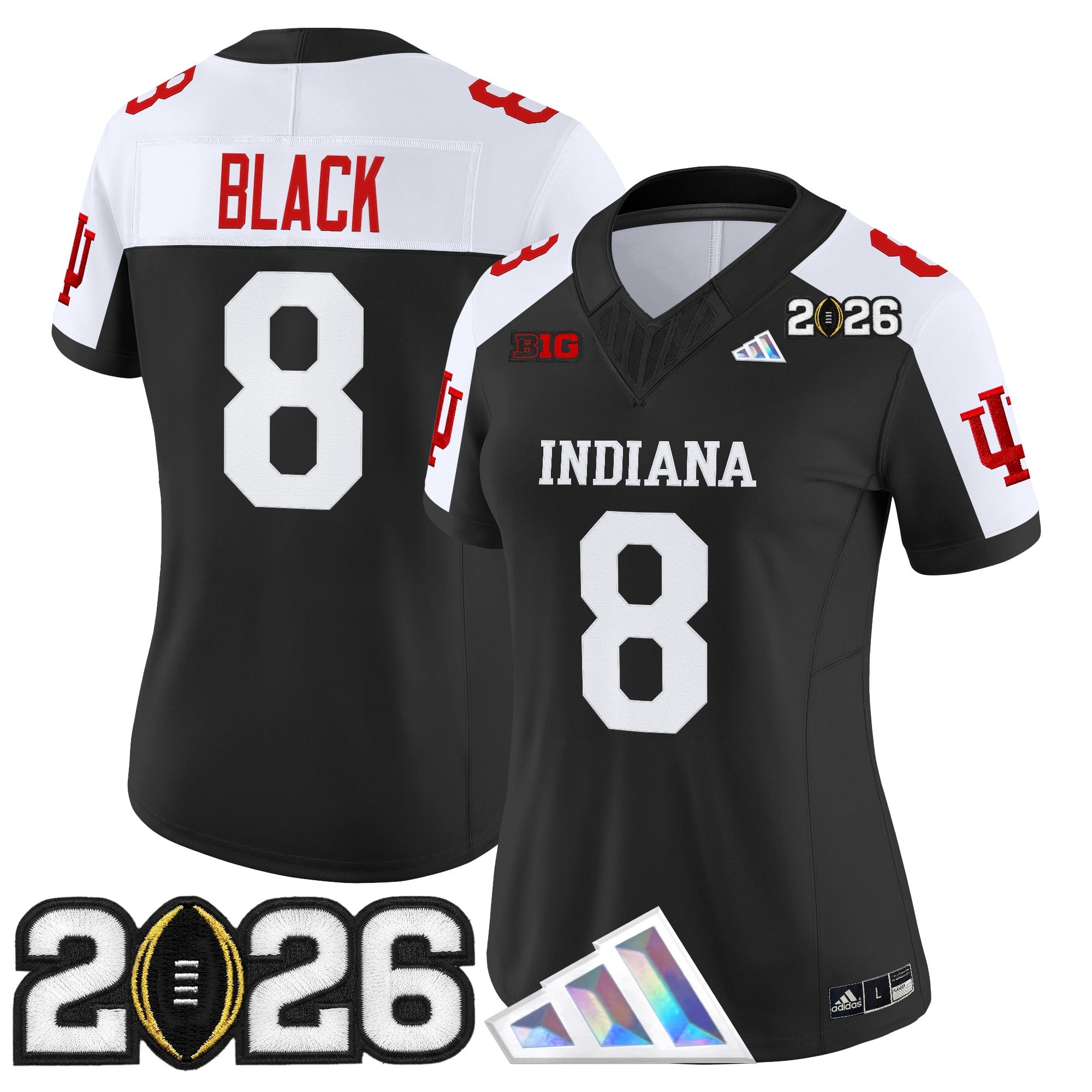 Women's Indiana Hoosiers 2026 CFP Final Patch Vapor Limited Jersey V3 - All Stitched