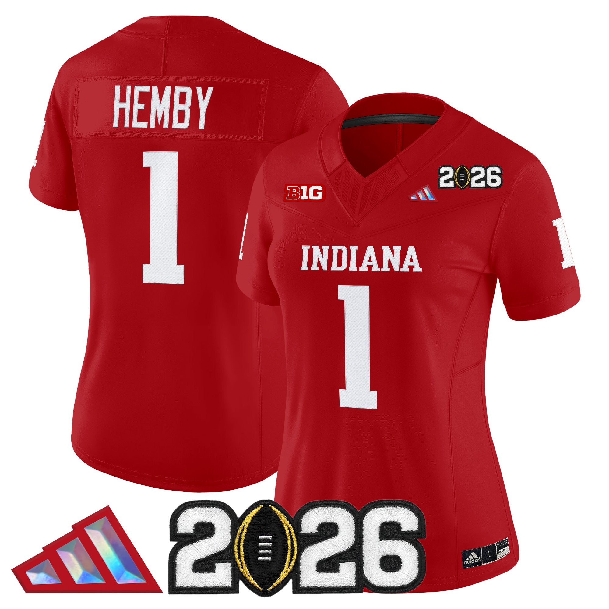 Women's Indiana Hoosiers 2026 CFP Final Patch Vapor Limited Jersey V3 - All Stitched