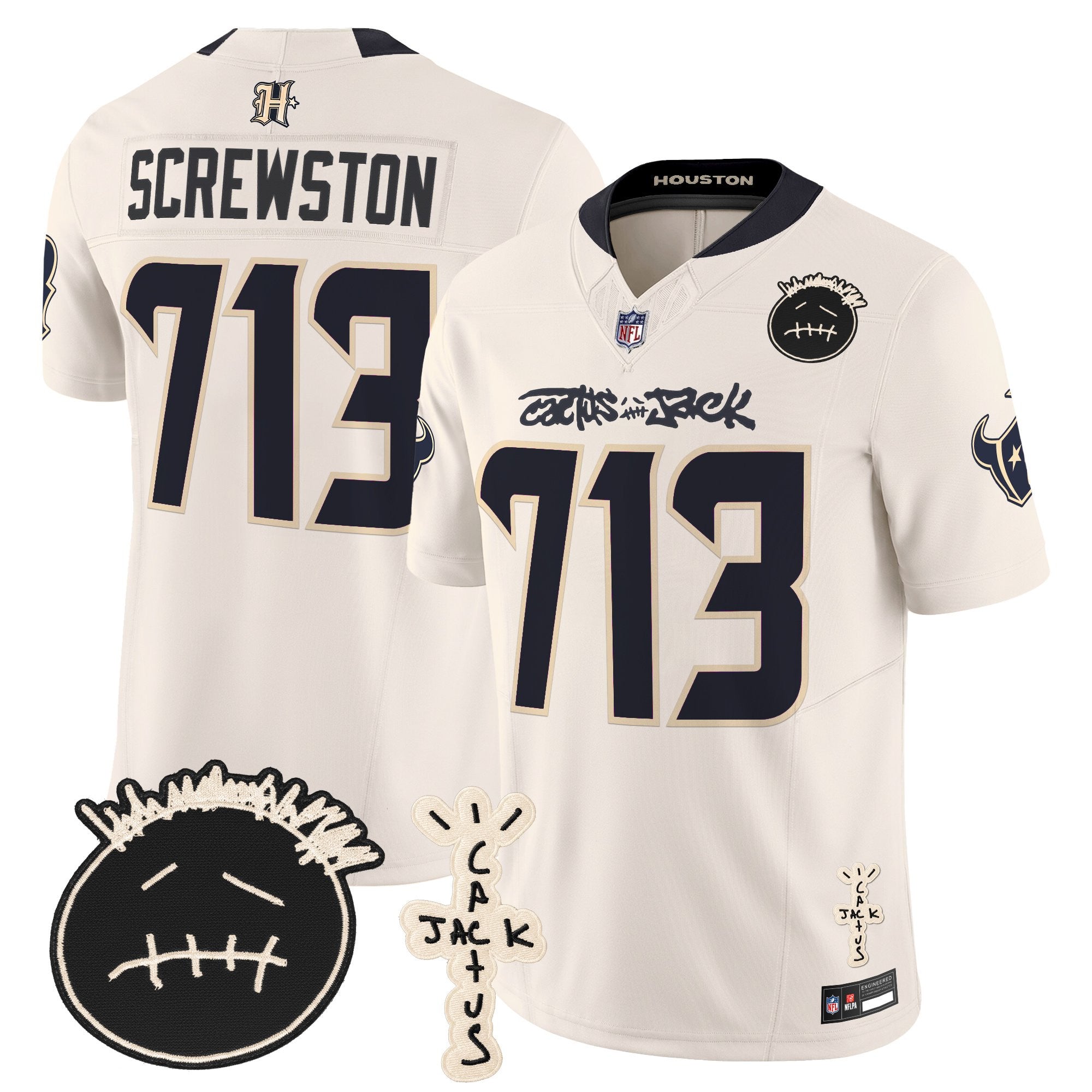 Men's Houston Texans x Cactus Jack Vapor Limited Jersey V2 - All Stitched