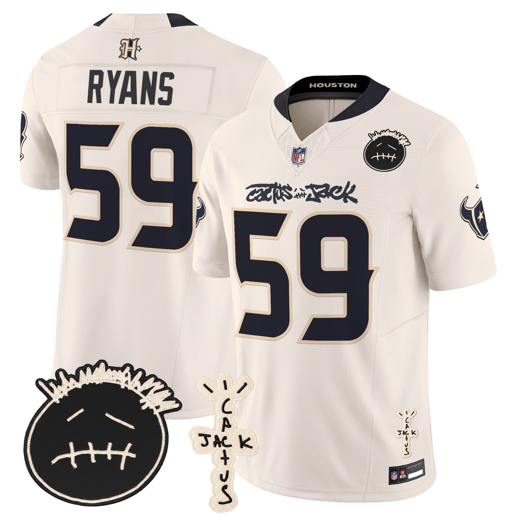 Men's Houston Texans x Cactus Jack Vapor Limited Jersey V2 - All Stitched