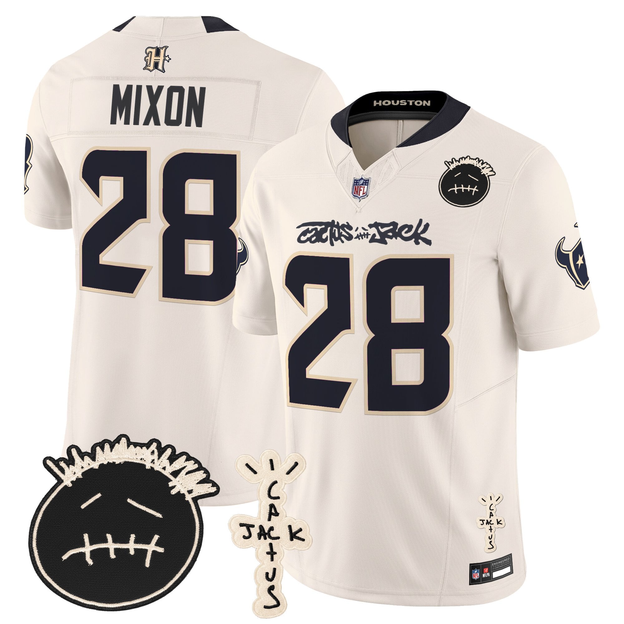 Men's Houston Texans x Cactus Jack Vapor Limited Jersey V2 - All Stitched
