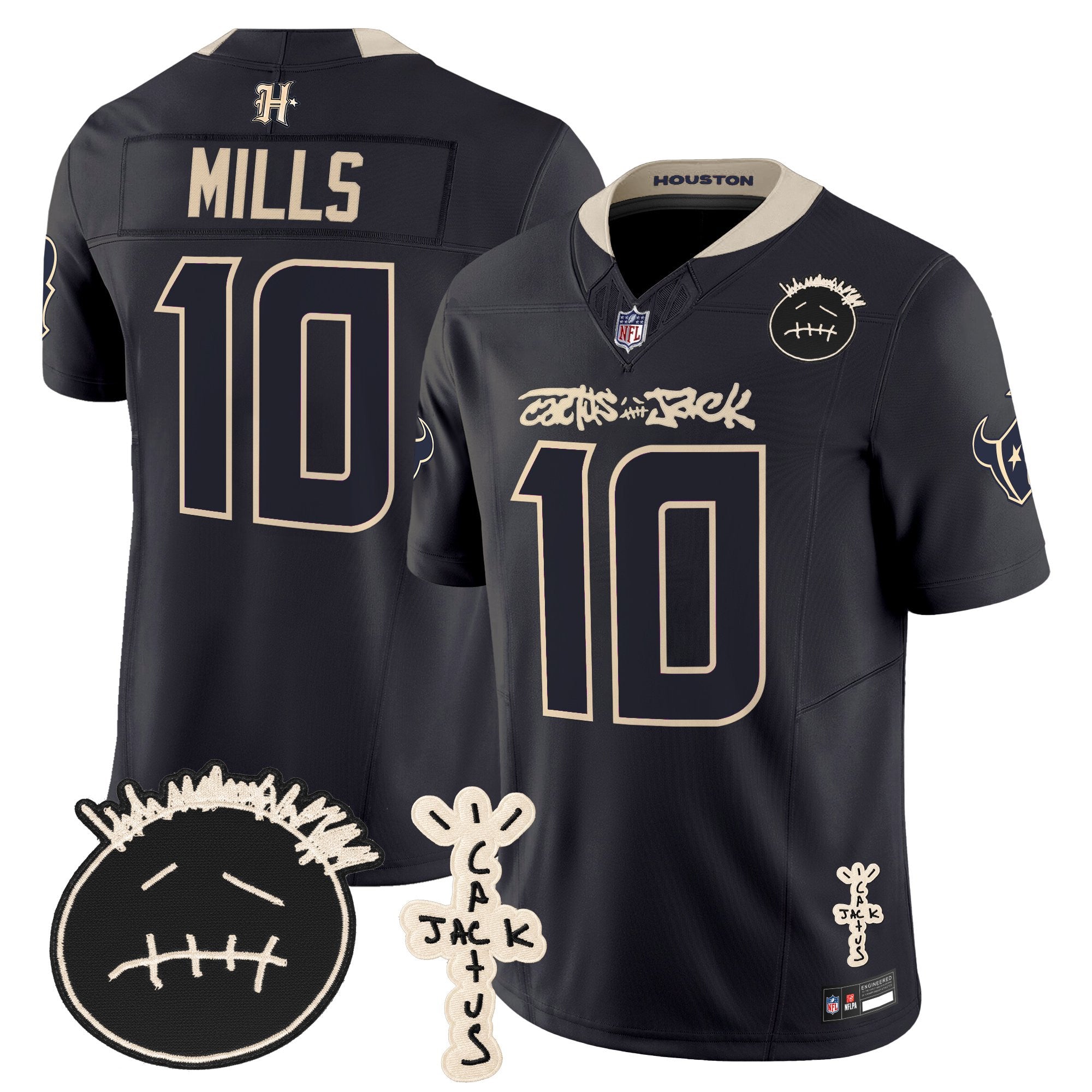 Men's Houston Texans x Cactus Jack Vapor Limited Jersey V2 - All Stitched
