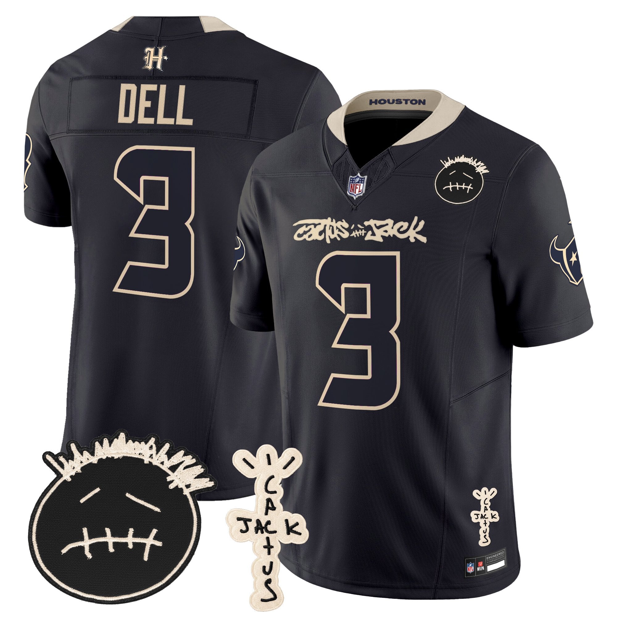 Men's Houston Texans x Cactus Jack Vapor Limited Jersey V2 - All Stitched
