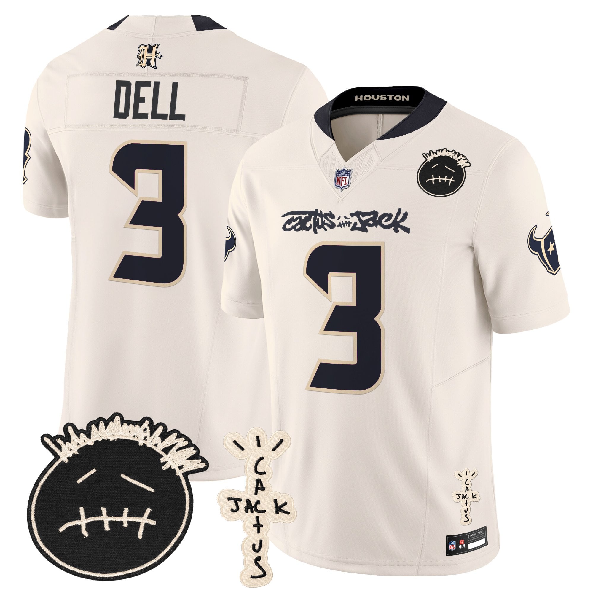 Men's Houston Texans x Cactus Jack Vapor Limited Jersey V2 - All Stitched