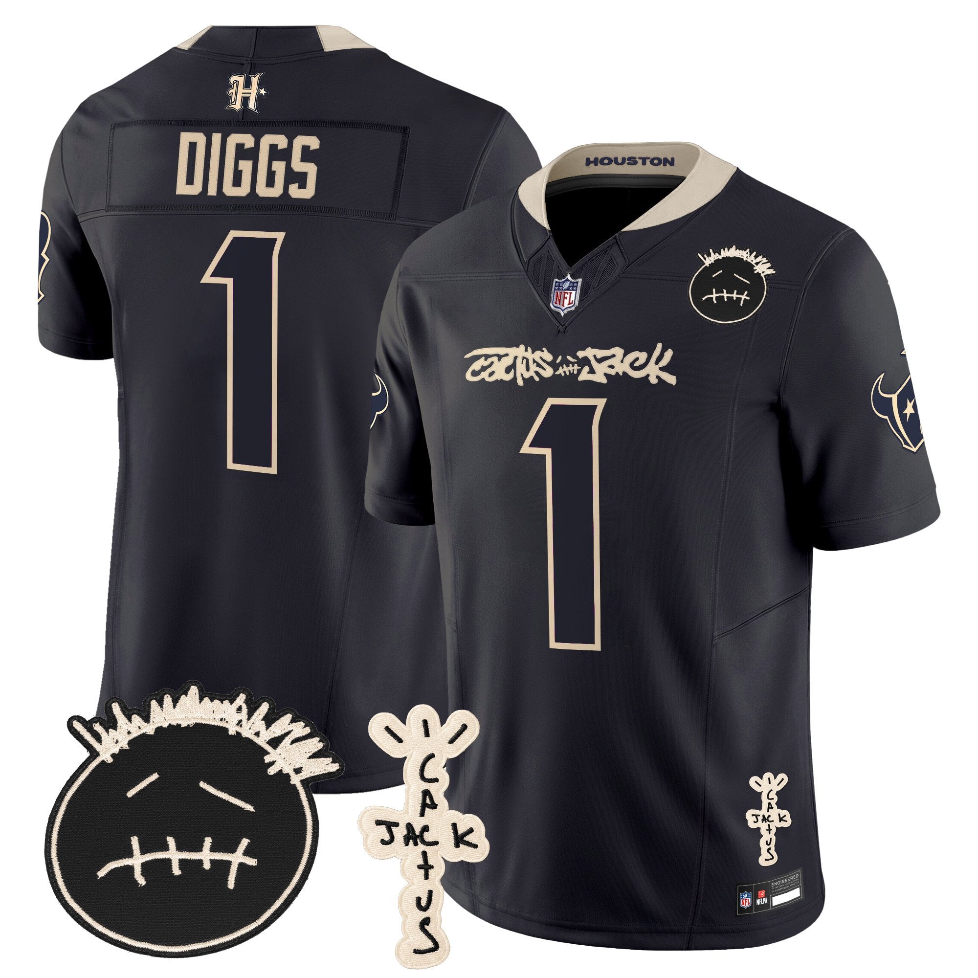 Men's Houston Texans x Cactus Jack Vapor Limited Jersey V2 - All Stitched