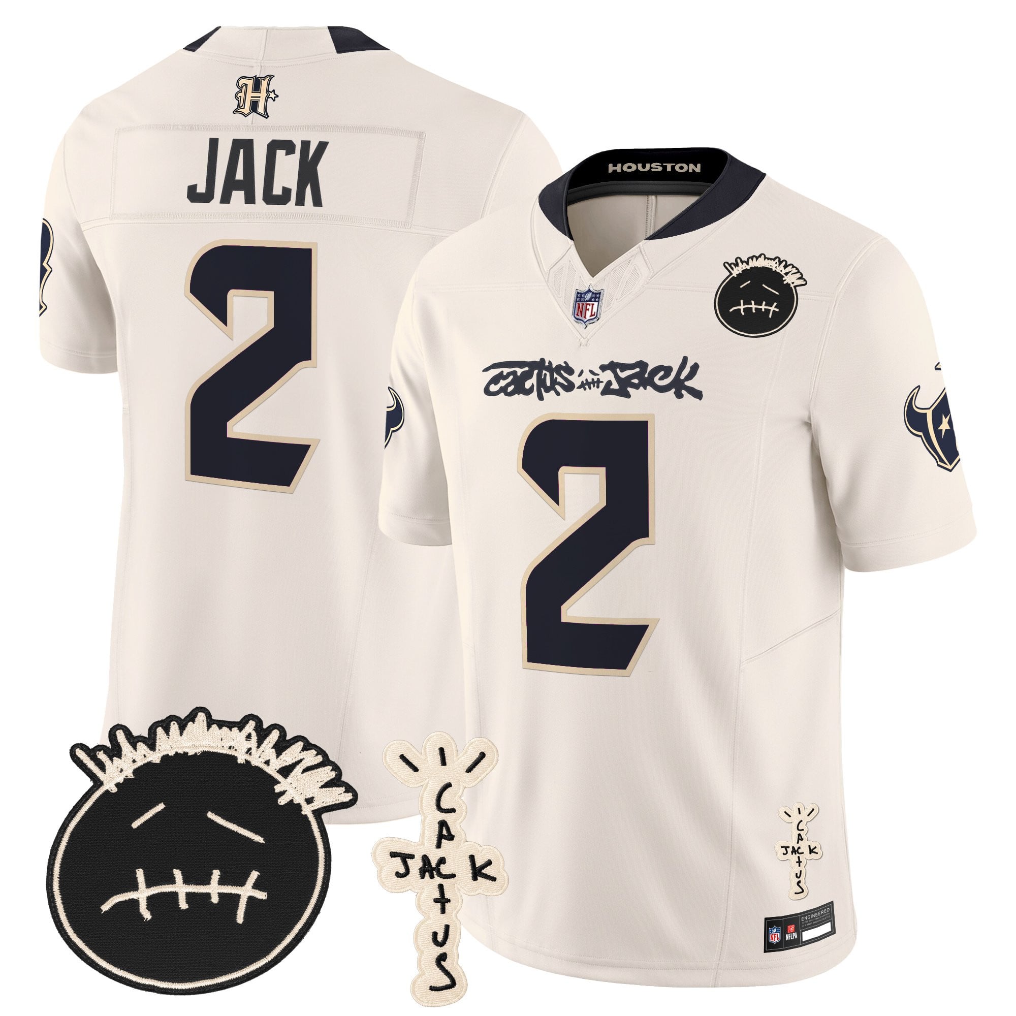 Men's Houston Texans x Cactus Jack Vapor Limited Jersey V2 - All Stitched
