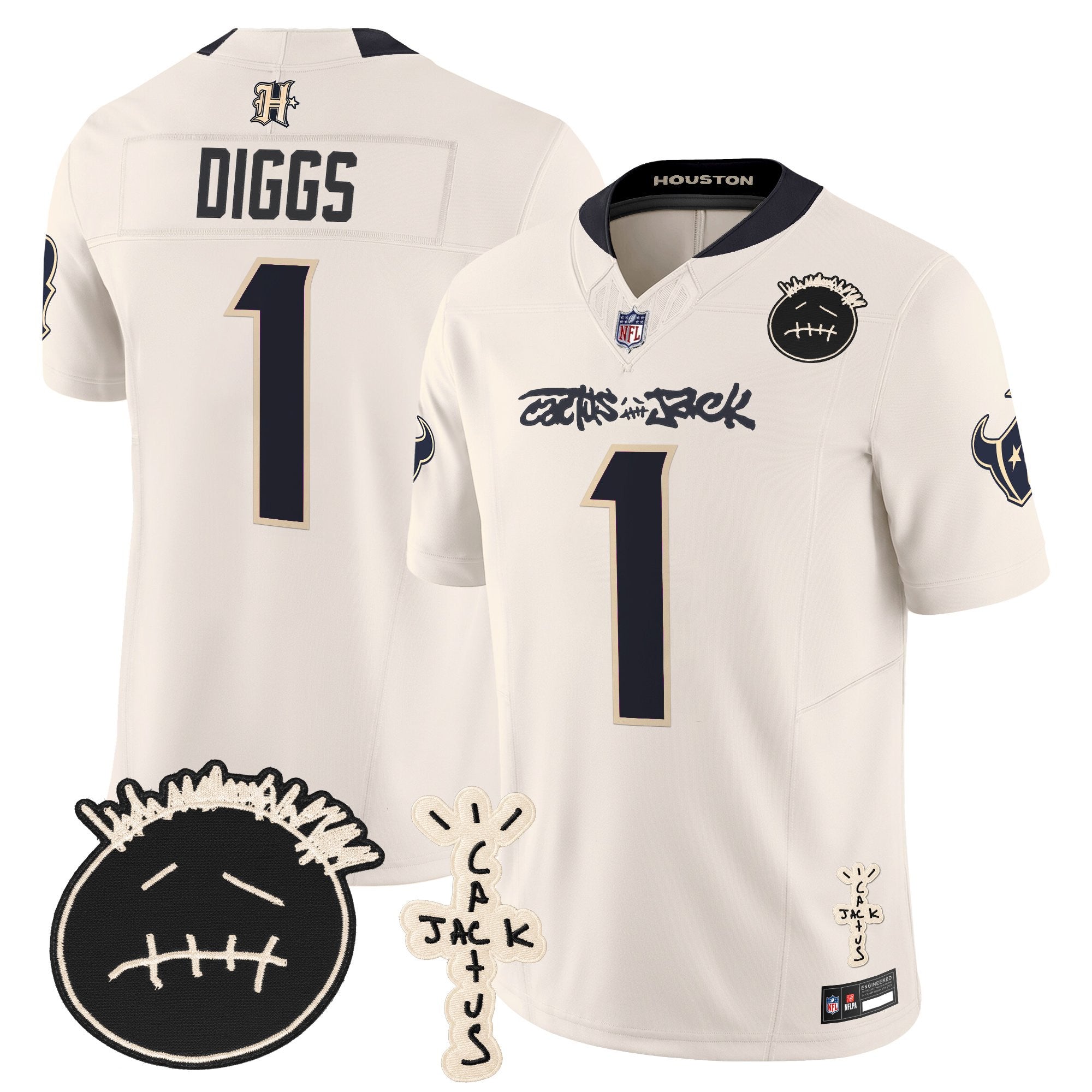 Men's Houston Texans x Cactus Jack Vapor Limited Jersey V2 - All Stitched
