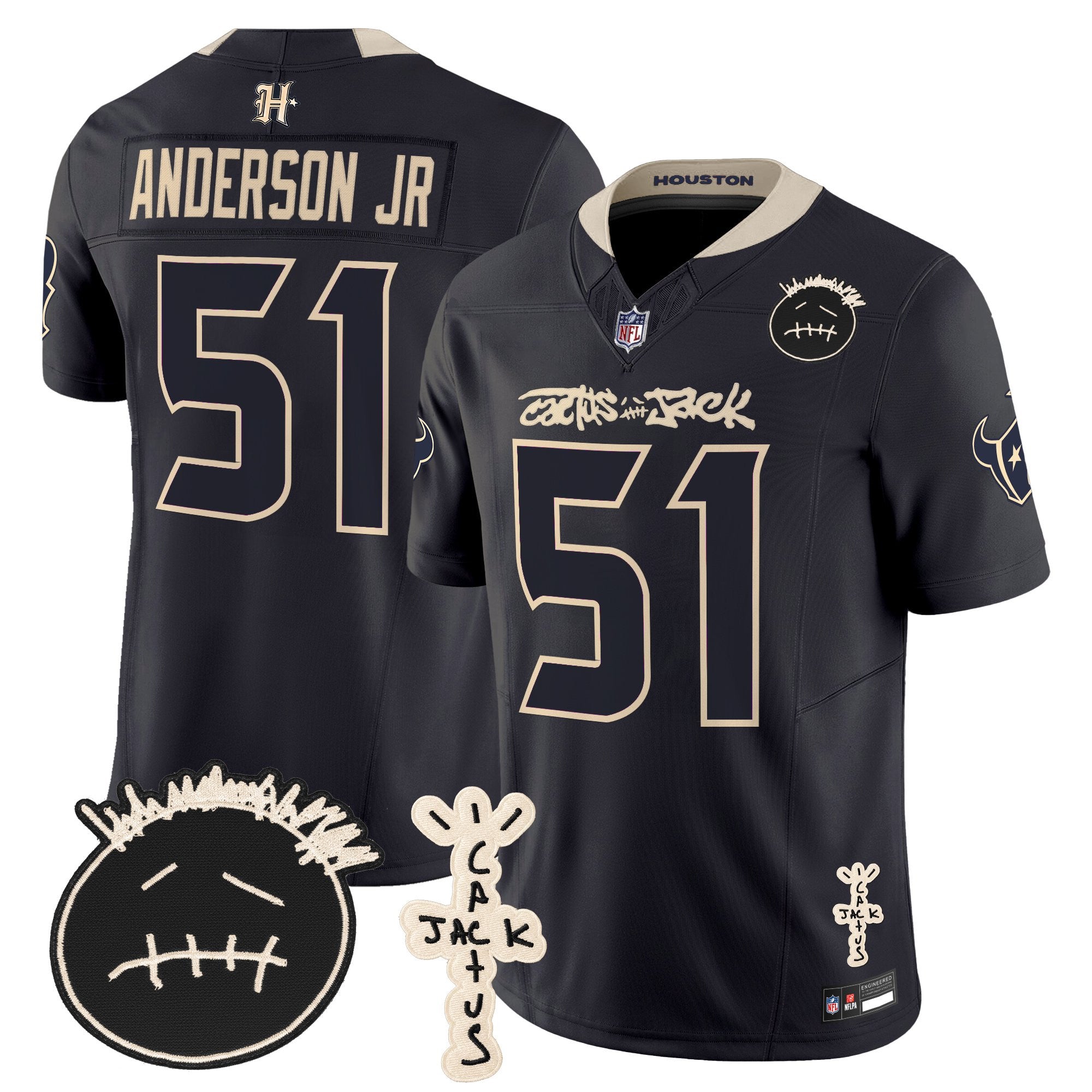 Men's Houston Texans x Cactus Jack Vapor Limited Jersey V2 - All Stitched