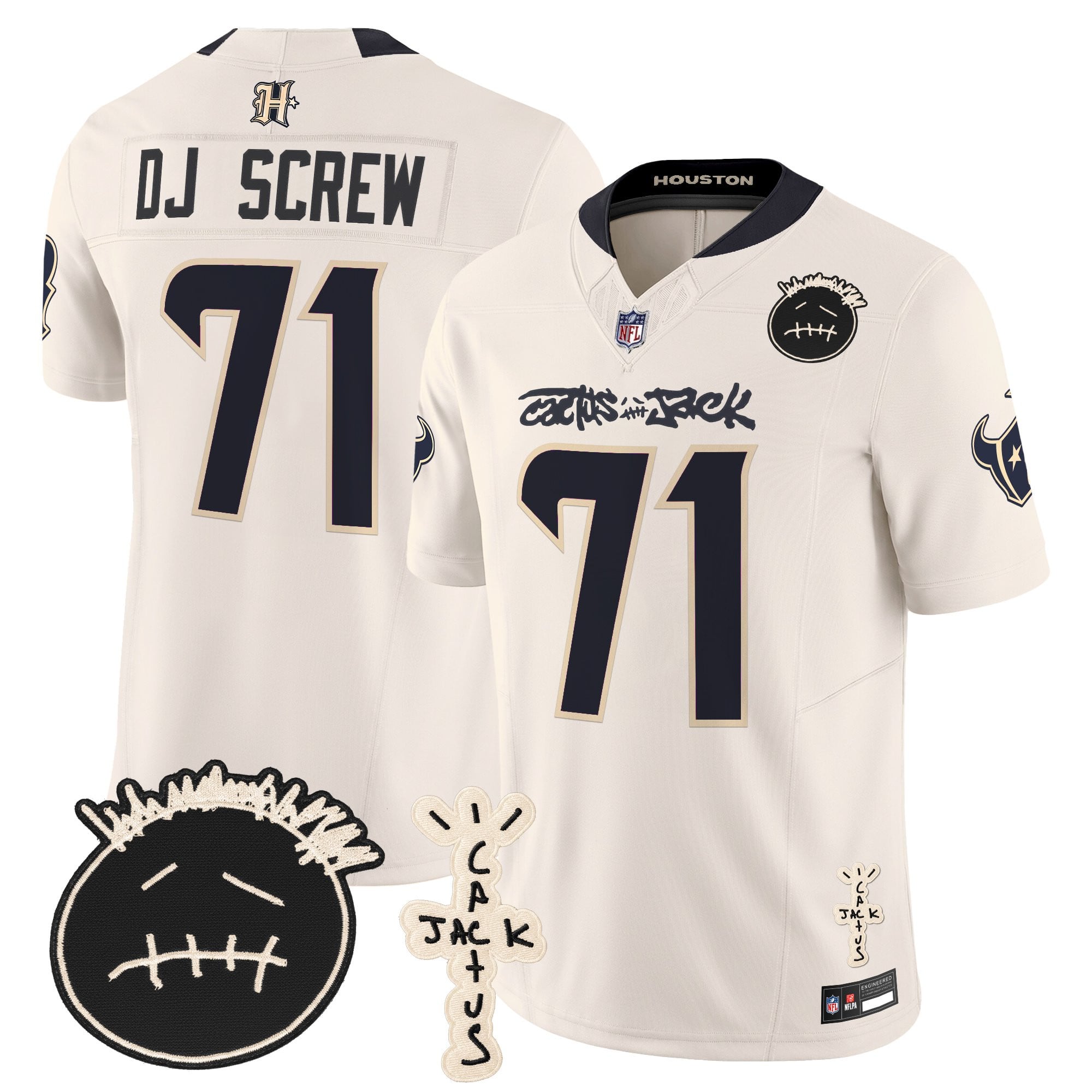 Men's Houston Texans x Cactus Jack Vapor Limited Jersey V2 - All Stitched