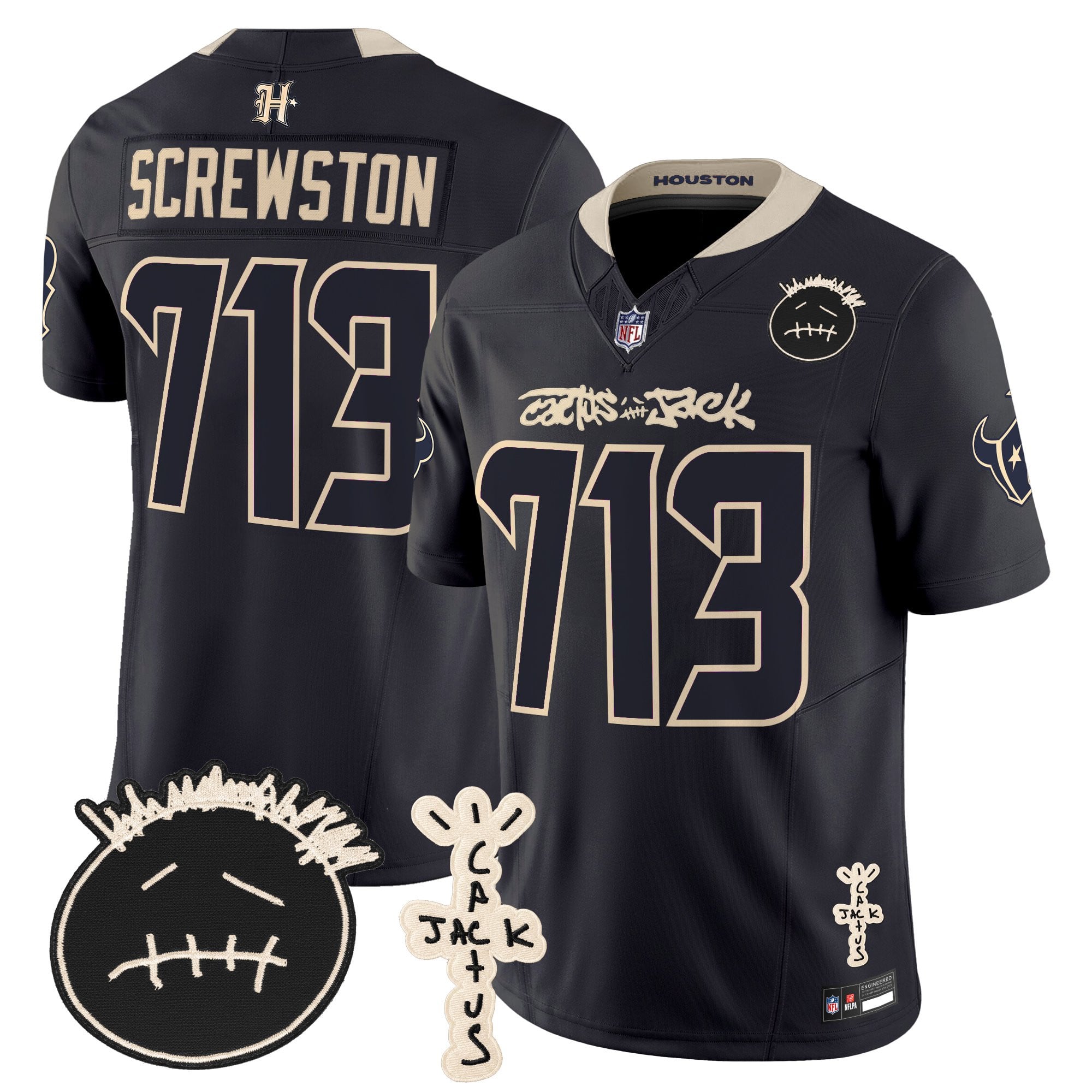 Men's Houston Texans x Cactus Jack Vapor Limited Jersey V2 - All Stitched