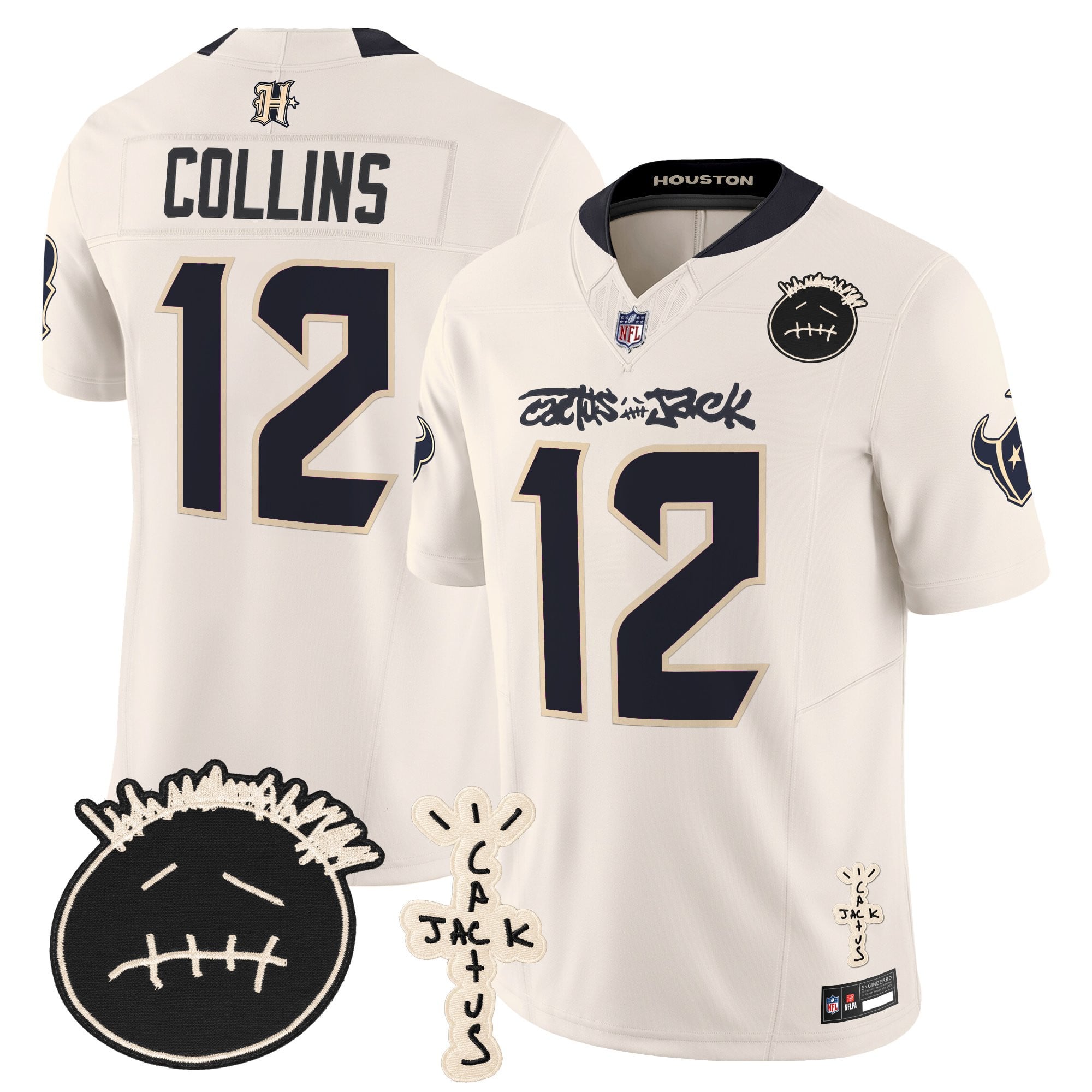 Men's Houston Texans x Cactus Jack Vapor Limited Jersey V2 - All Stitched