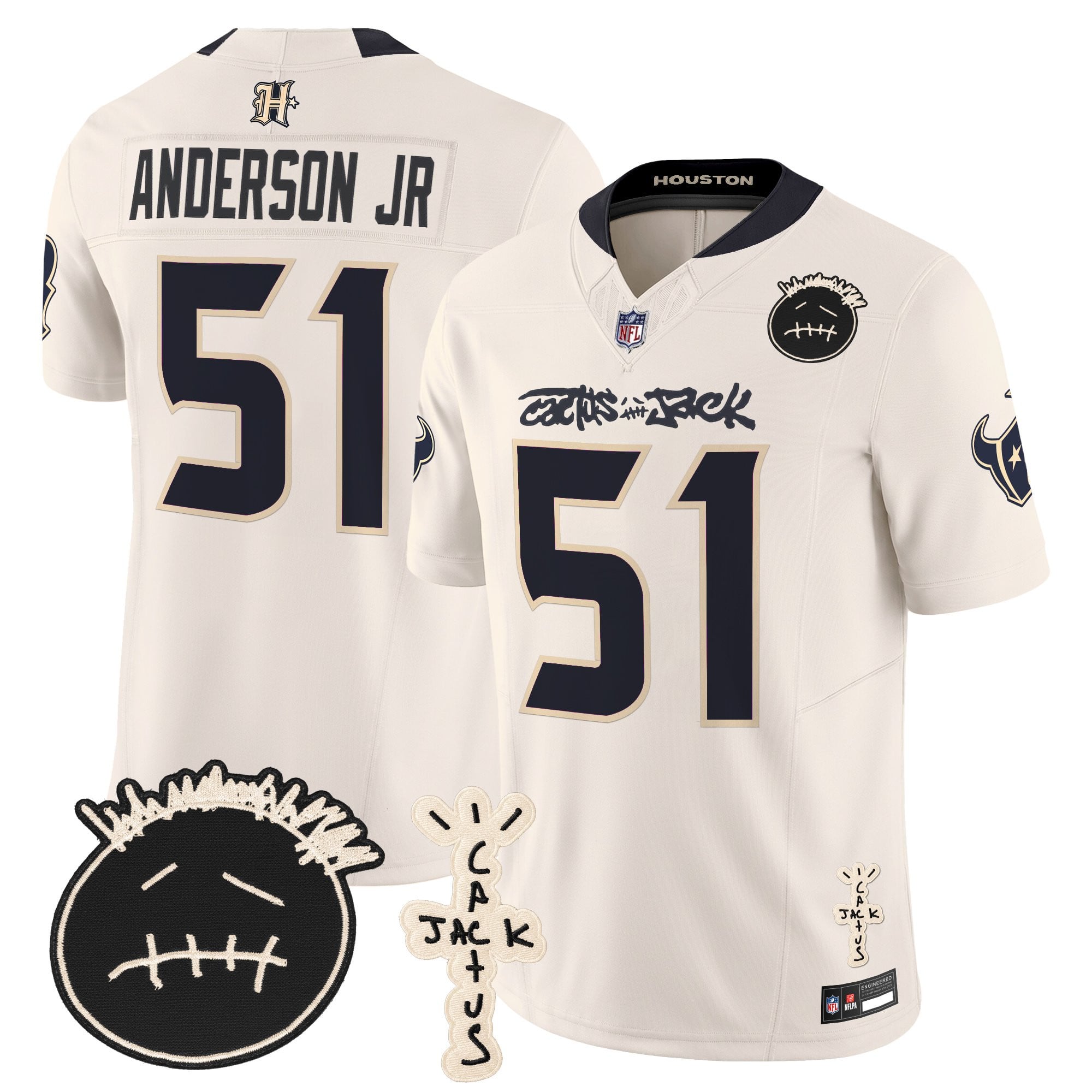 Men's Houston Texans x Cactus Jack Vapor Limited Jersey V2 - All Stitched