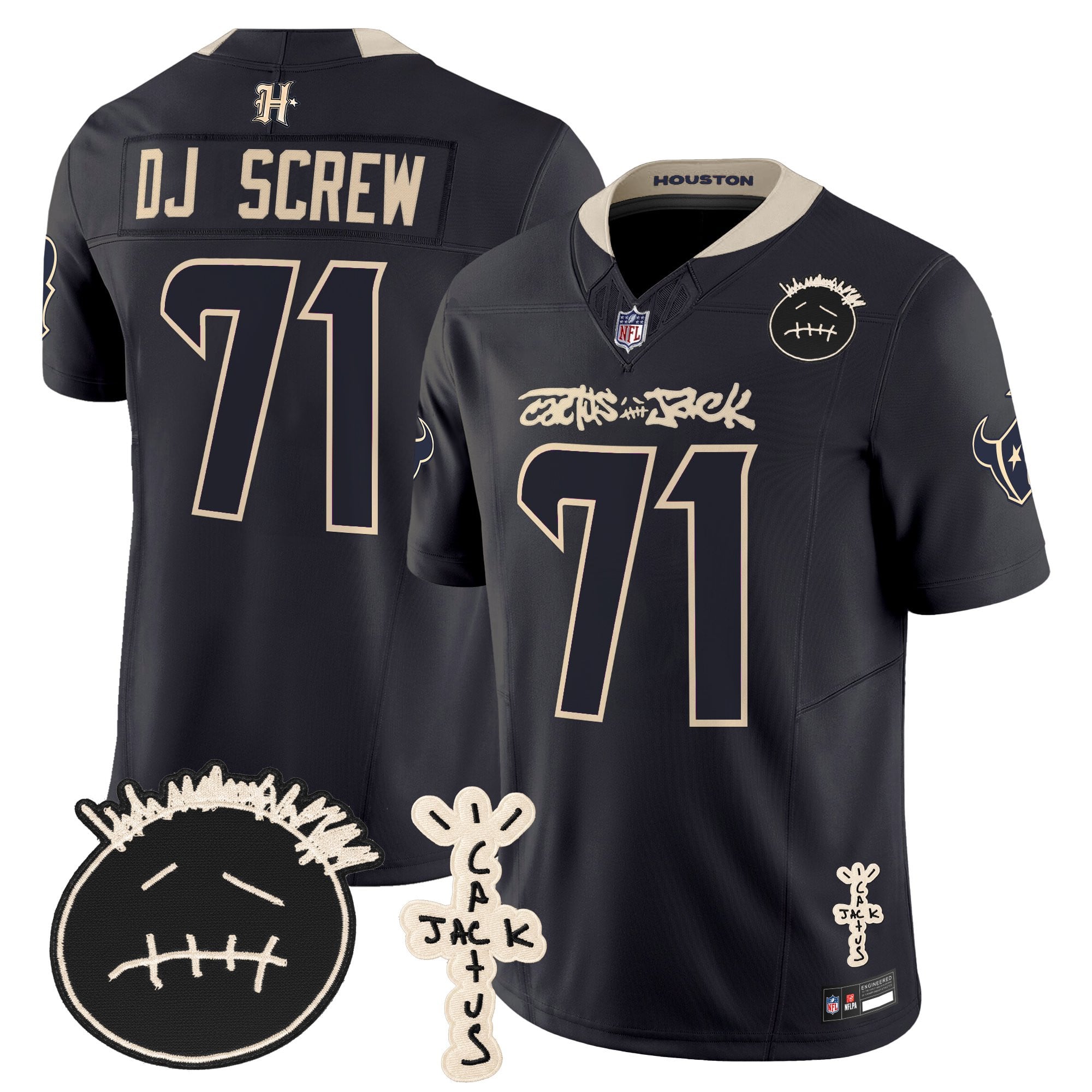 Men's Houston Texans x Cactus Jack Vapor Limited Jersey V2 - All Stitched