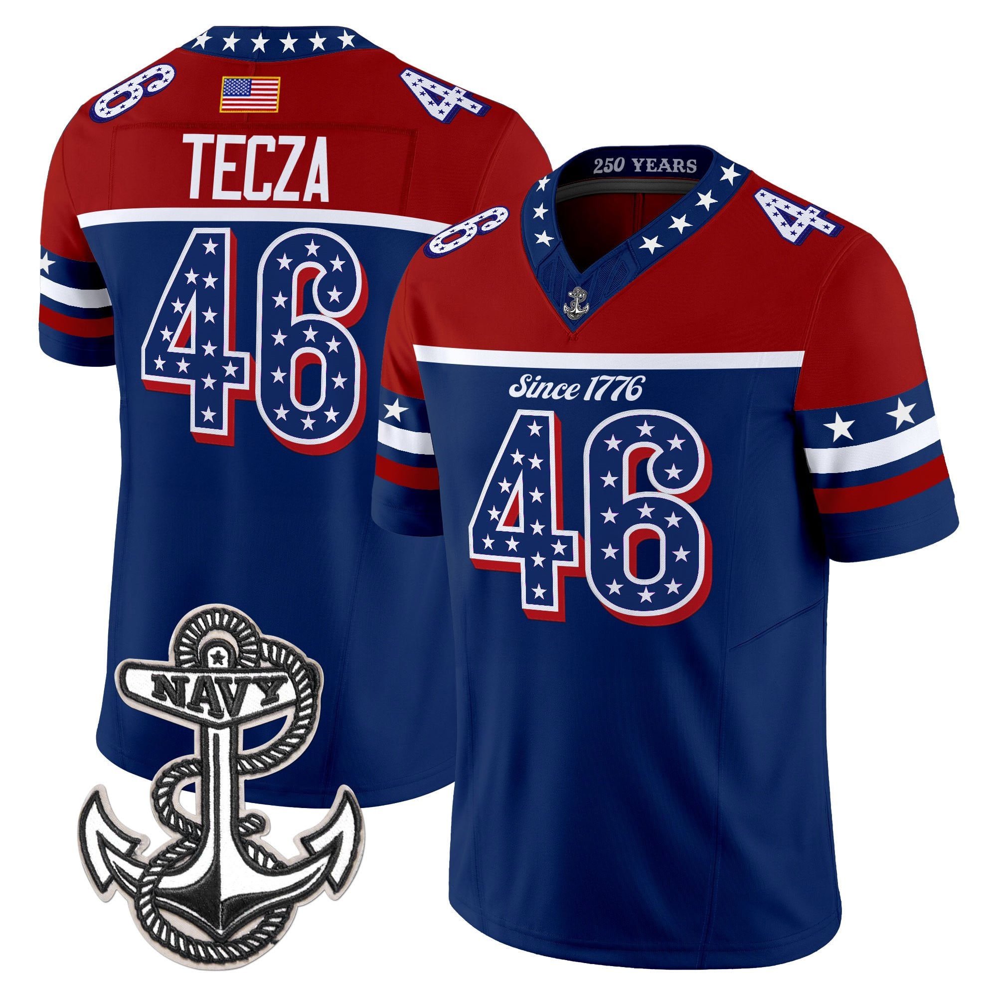 Navy Midshipmen America 250th Vapor Limited Jersey - Stitched