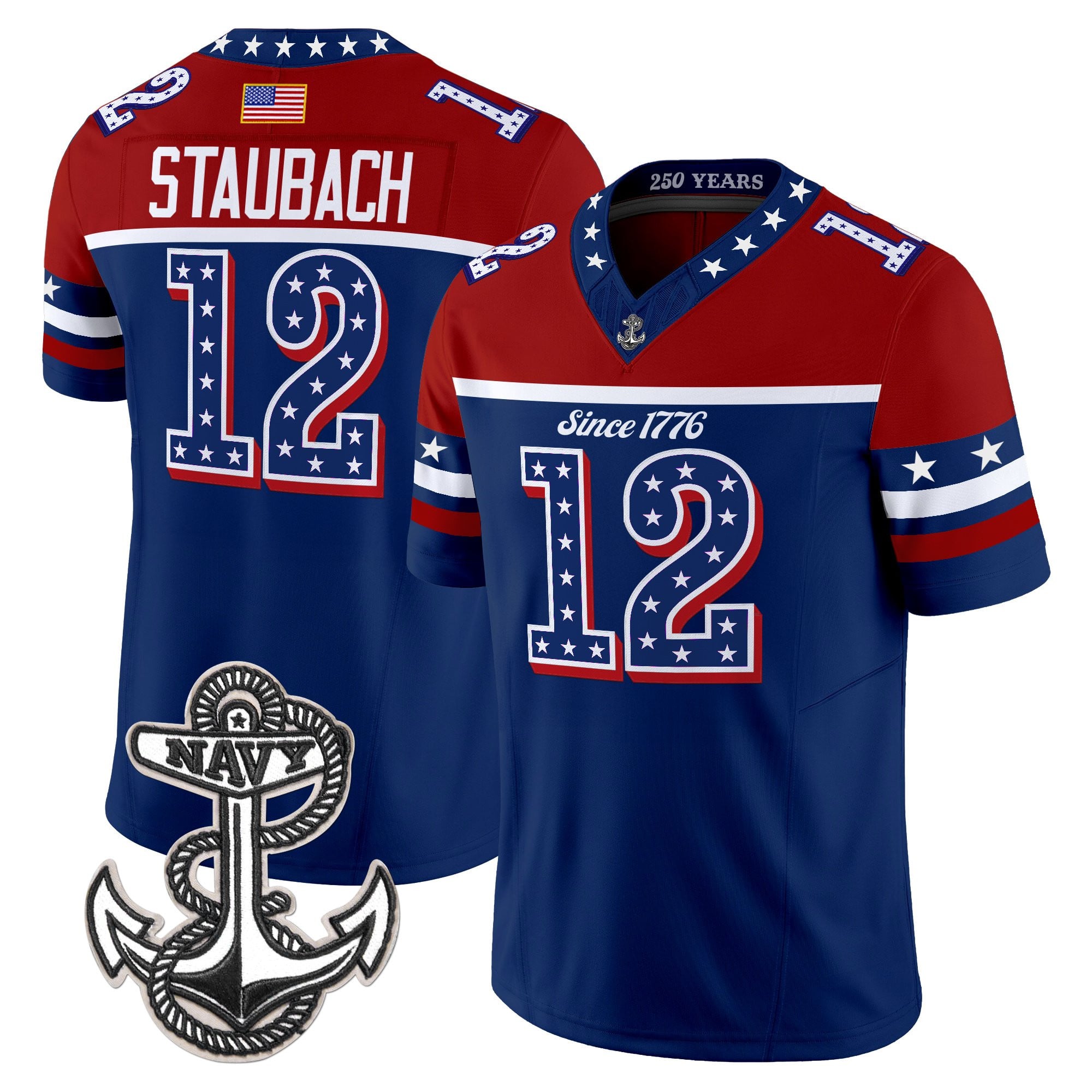 Navy Midshipmen America 250th Vapor Limited Jersey - Stitched