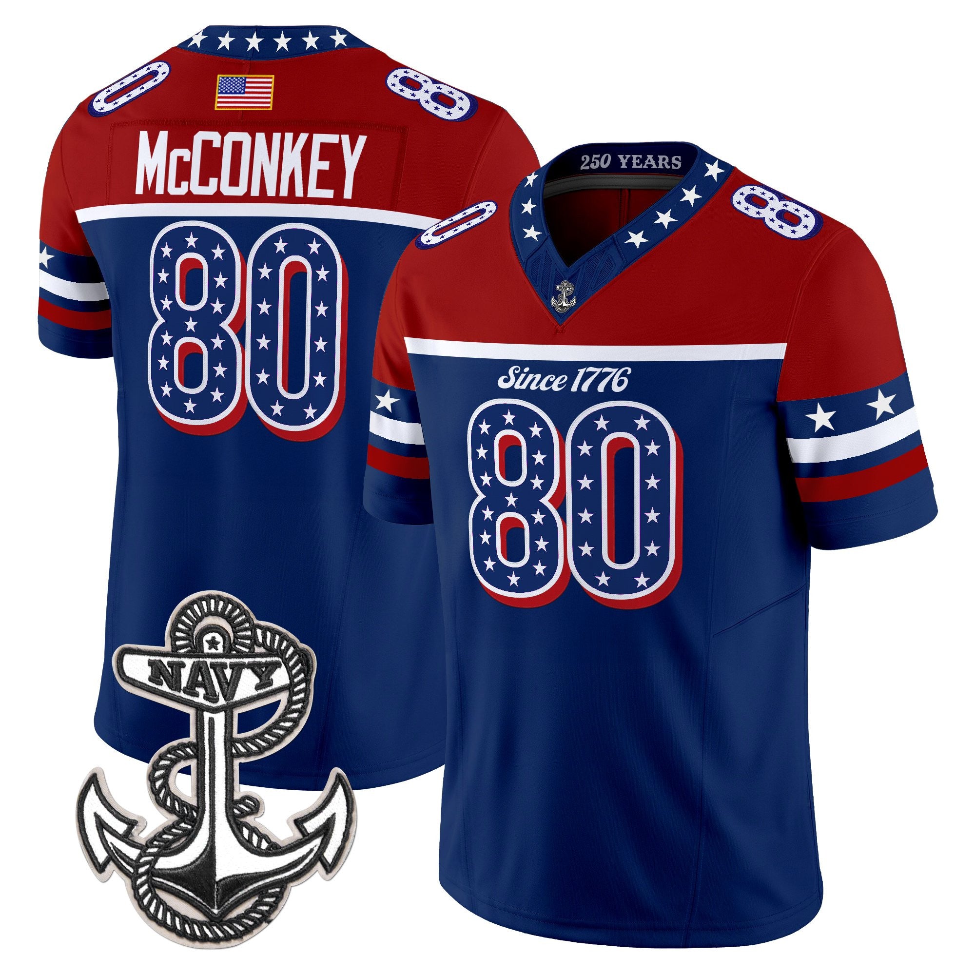 Navy Midshipmen America 250th Vapor Limited Jersey - Stitched
