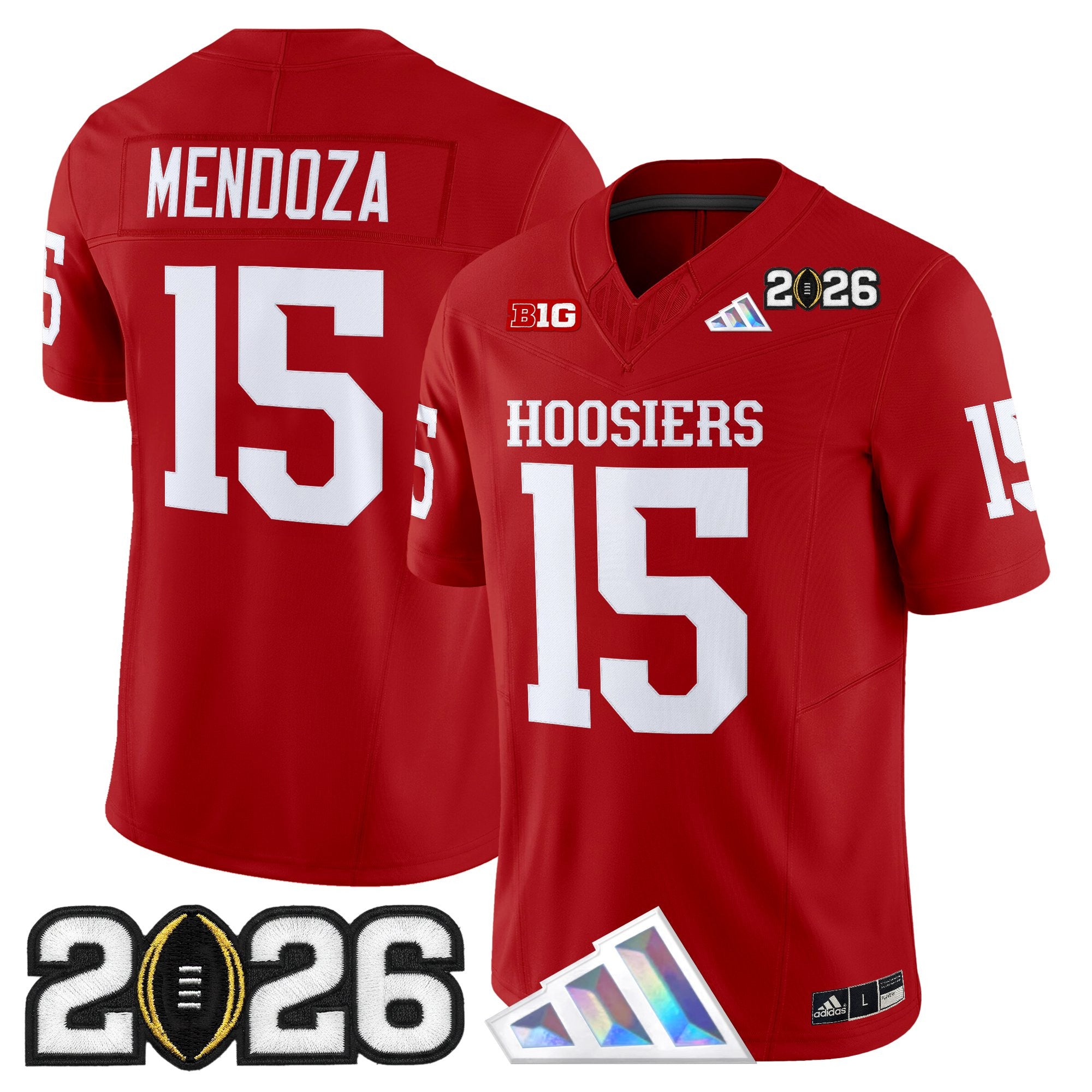 Men's Indiana Hoosiers 2026 CFP Final Patch Vapor Limited Jersey V4 - All Stitched