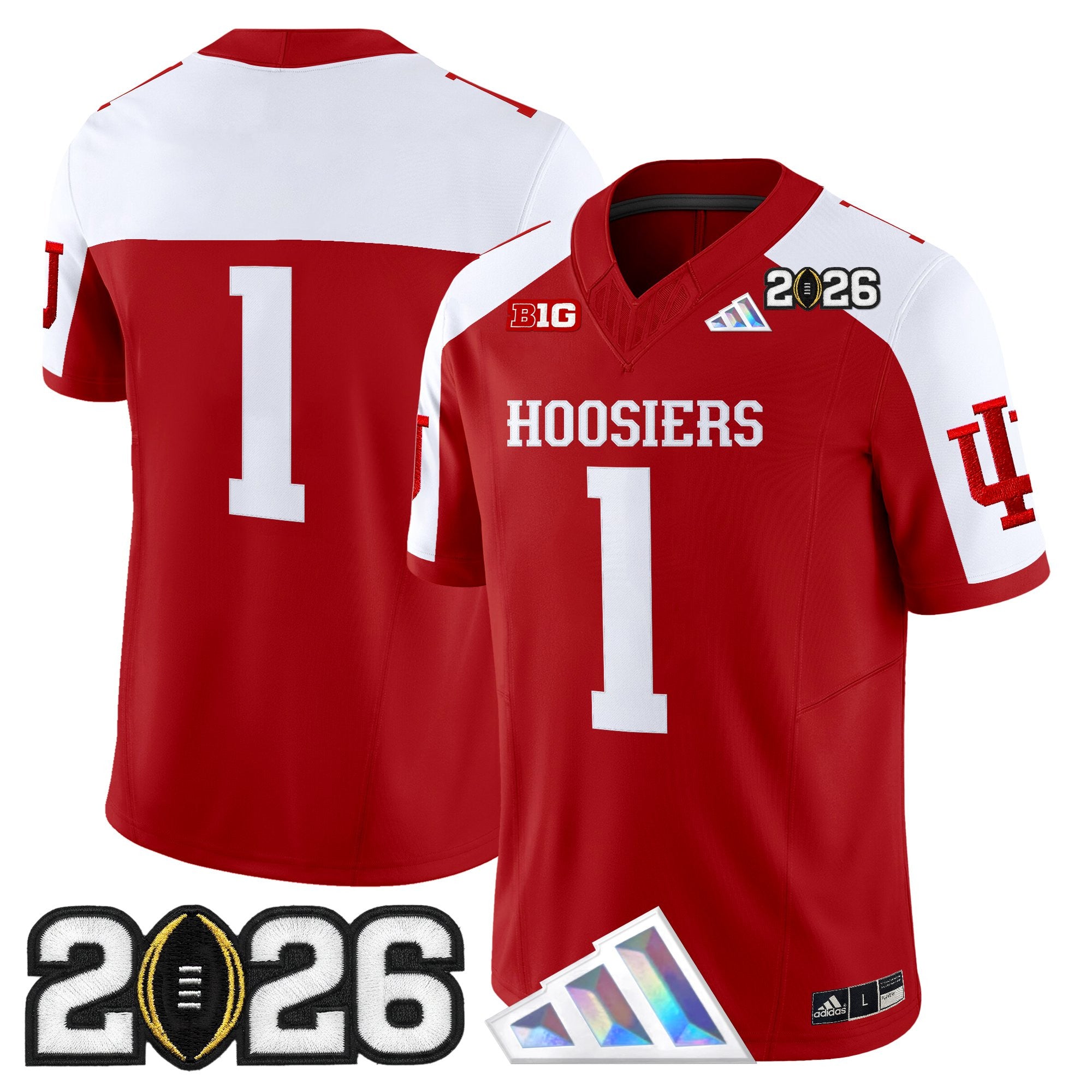 Men's Indiana Hoosiers 2026 CFP Final Patch Vapor Limited Jersey V4 - All Stitched
