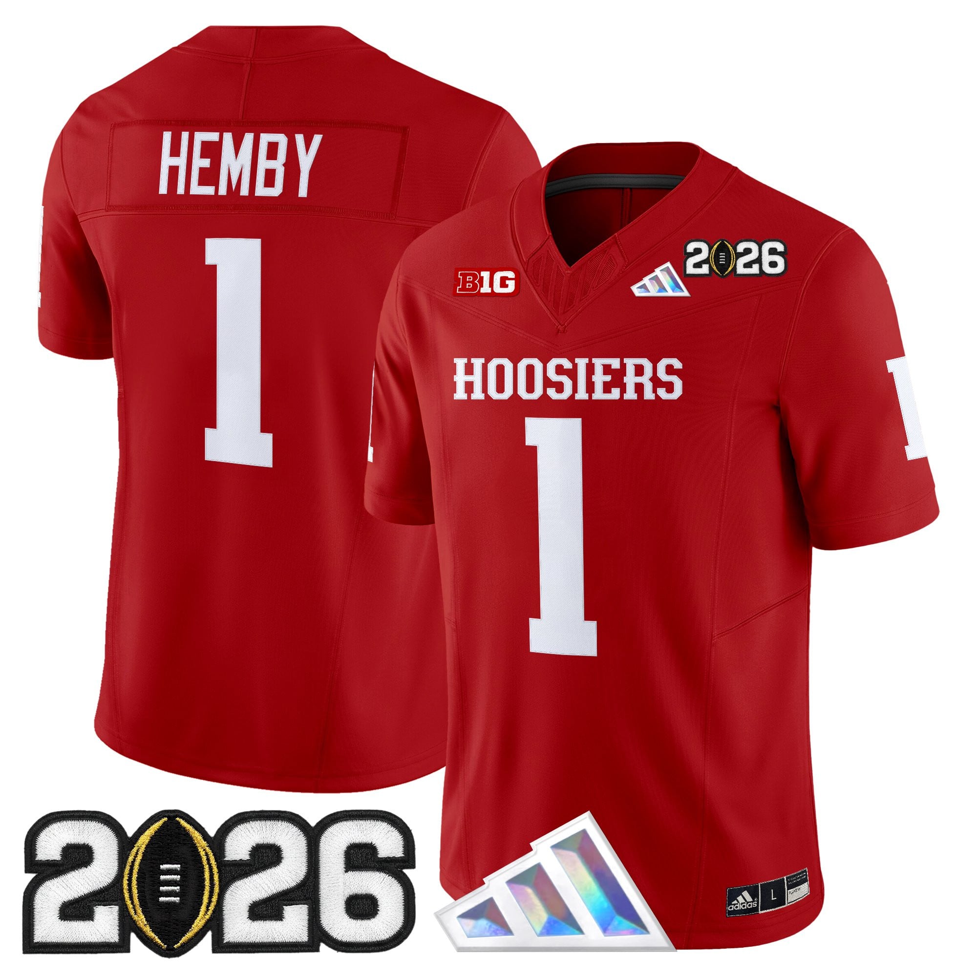 Men's Indiana Hoosiers 2026 CFP Final Patch Vapor Limited Jersey V4 - All Stitched