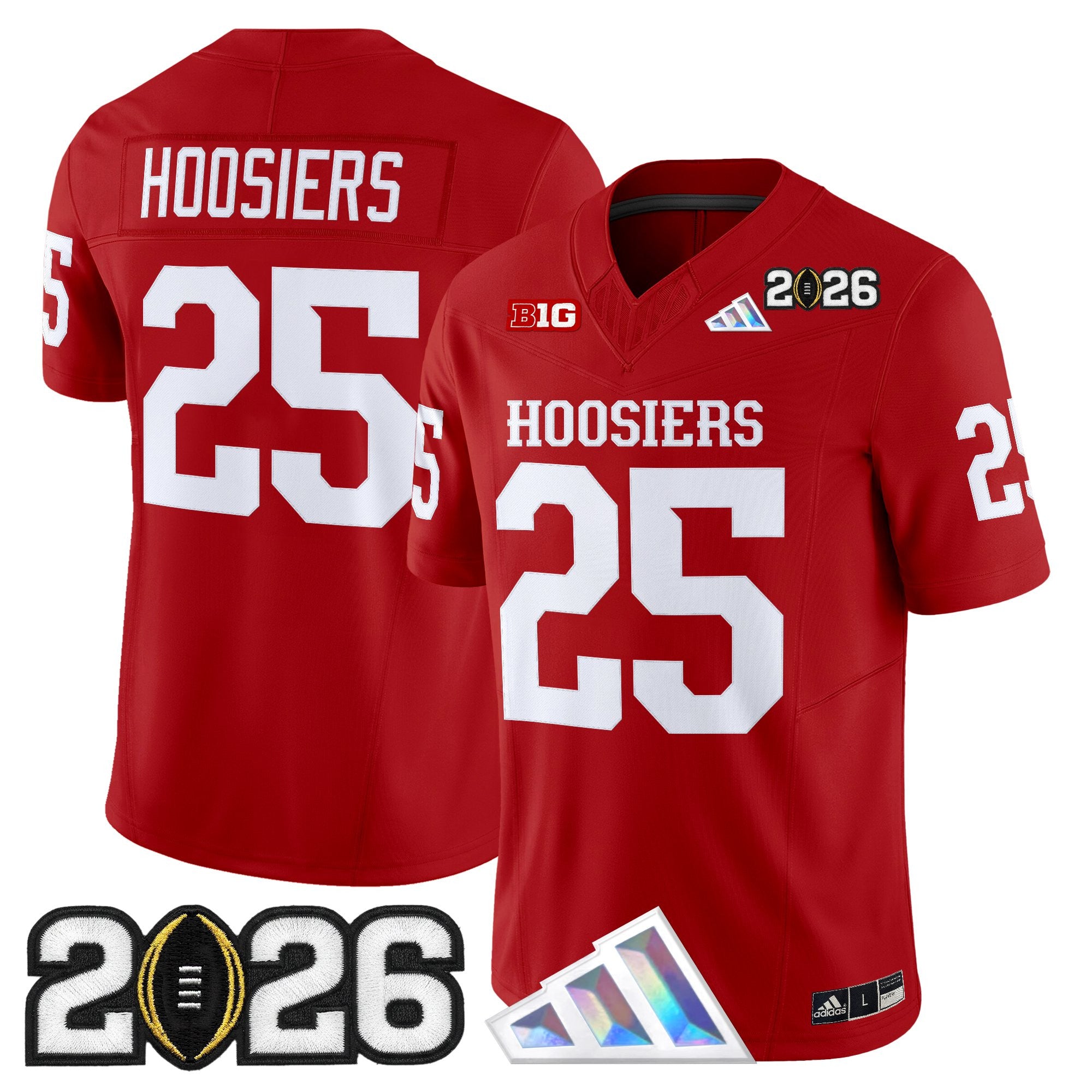 Men's Indiana Hoosiers 2026 CFP Final Patch Vapor Limited Jersey V4 - All Stitched
