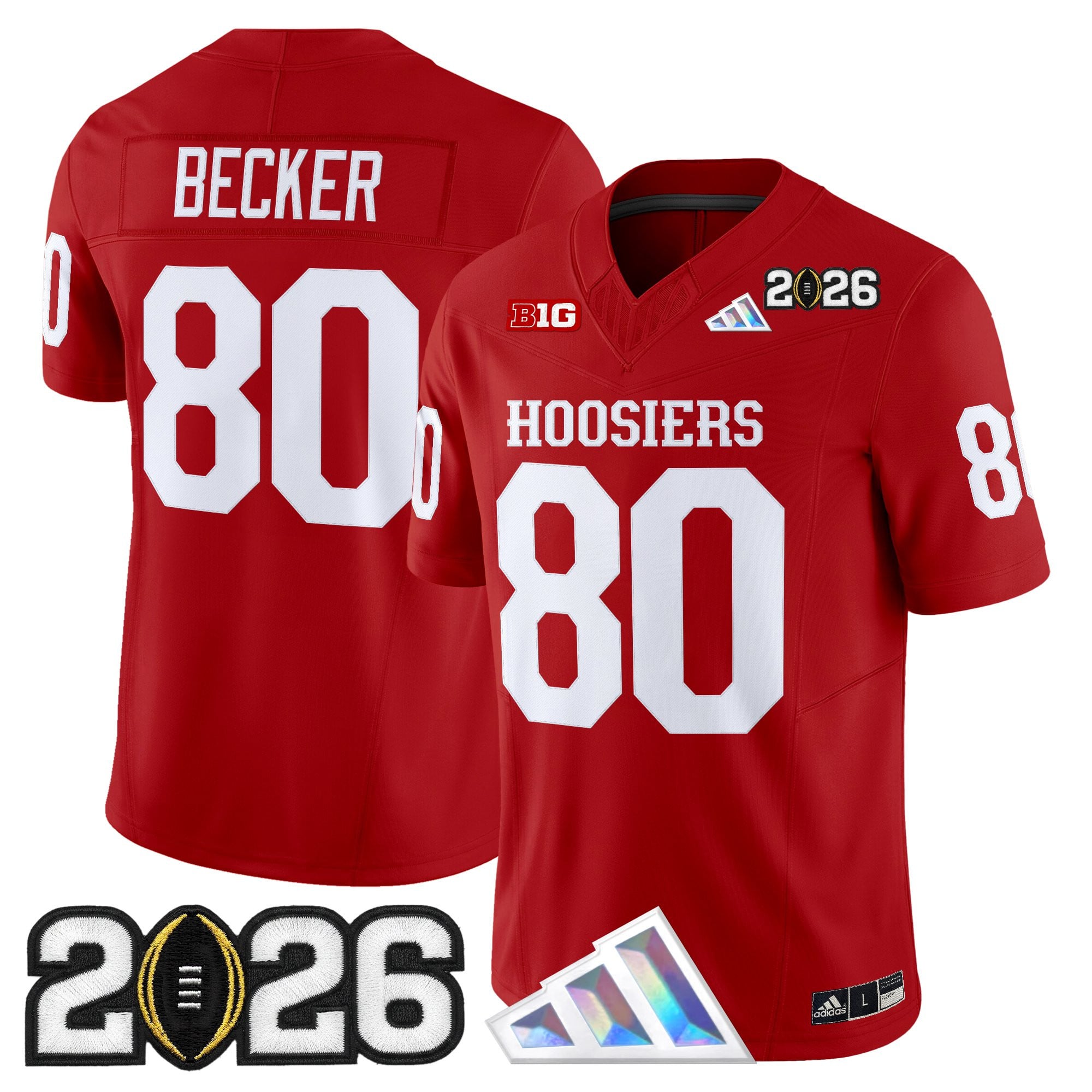 Men's Indiana Hoosiers 2026 CFP Final Patch Vapor Limited Jersey V4 - All Stitched
