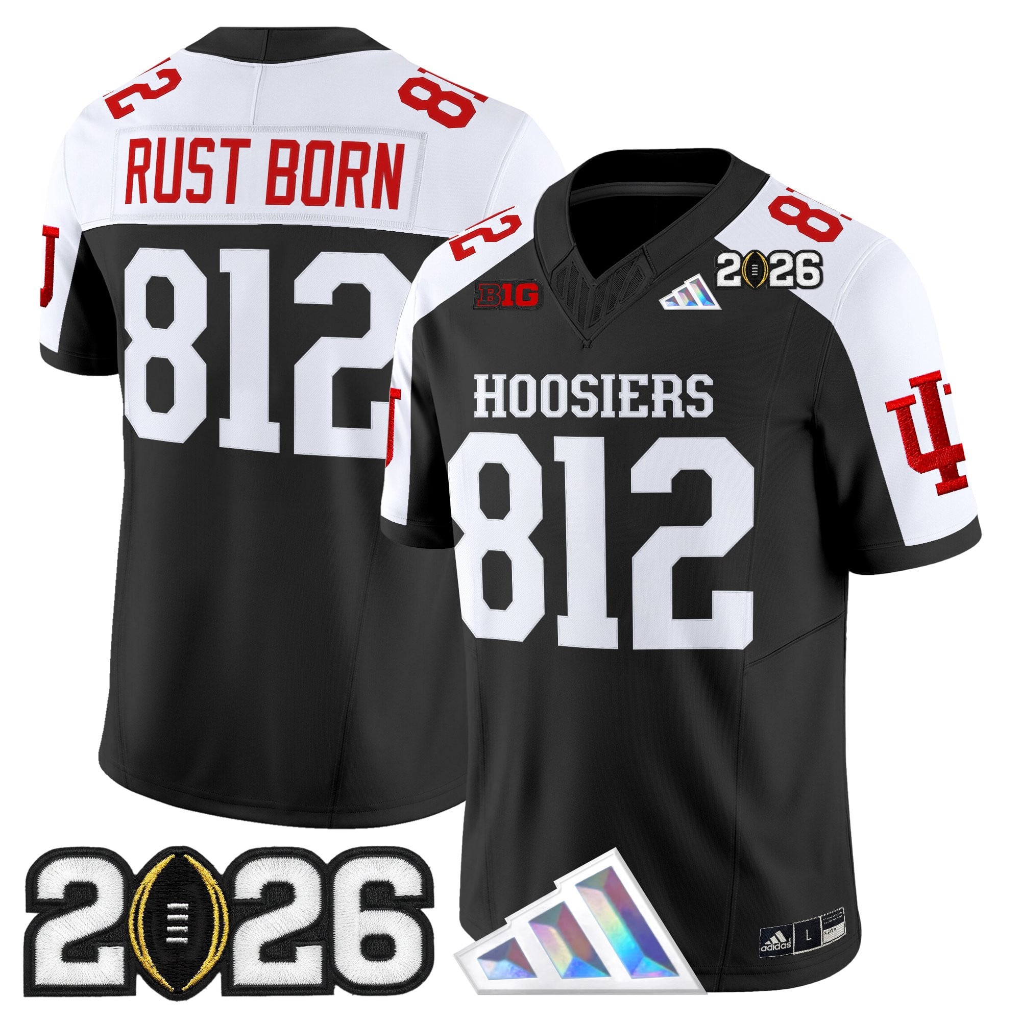 Men's Indiana Hoosiers 2026 CFP Final Patch Vapor Limited Jersey V4 - All Stitched