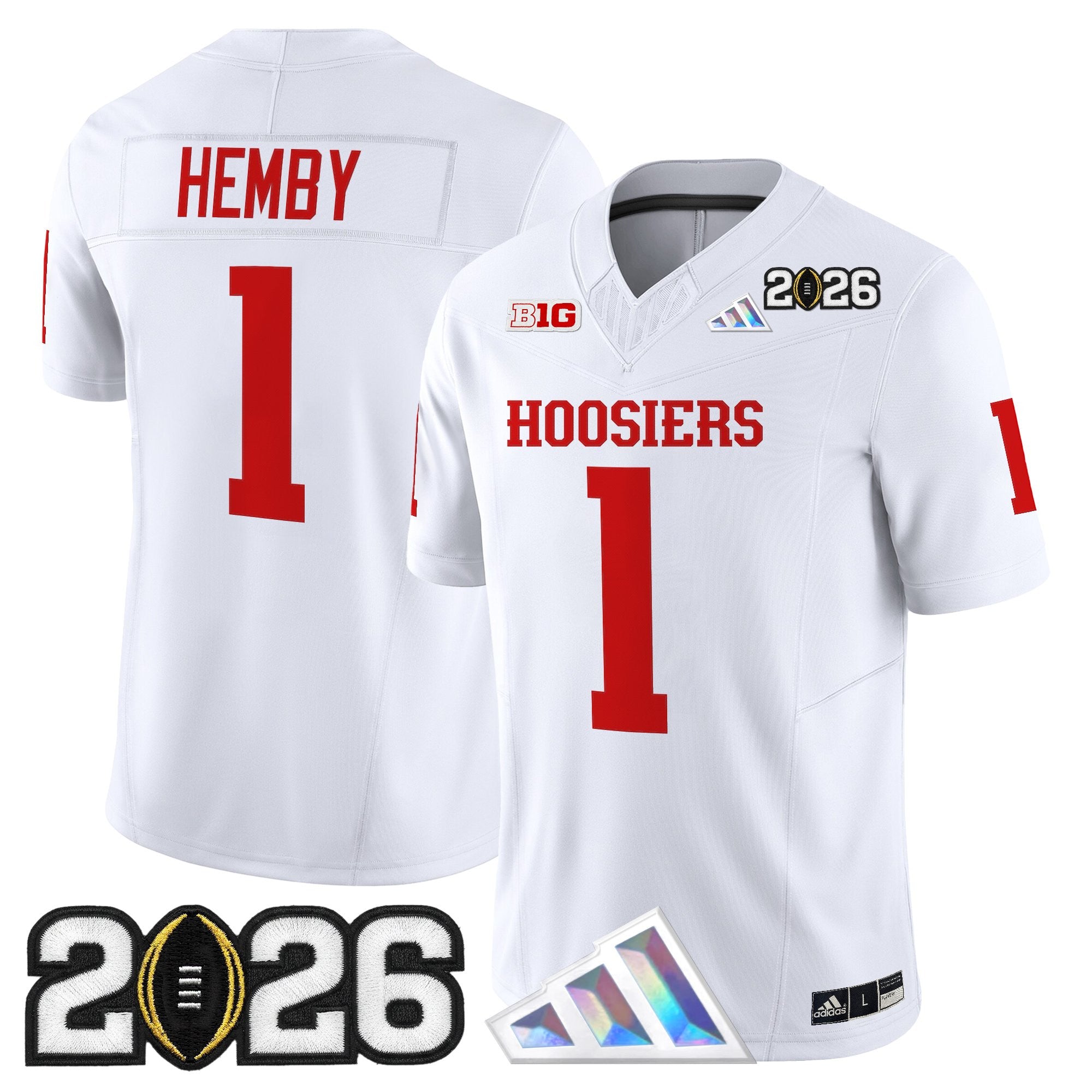 Men's Indiana Hoosiers 2026 CFP Final Patch Vapor Limited Jersey V4 - All Stitched