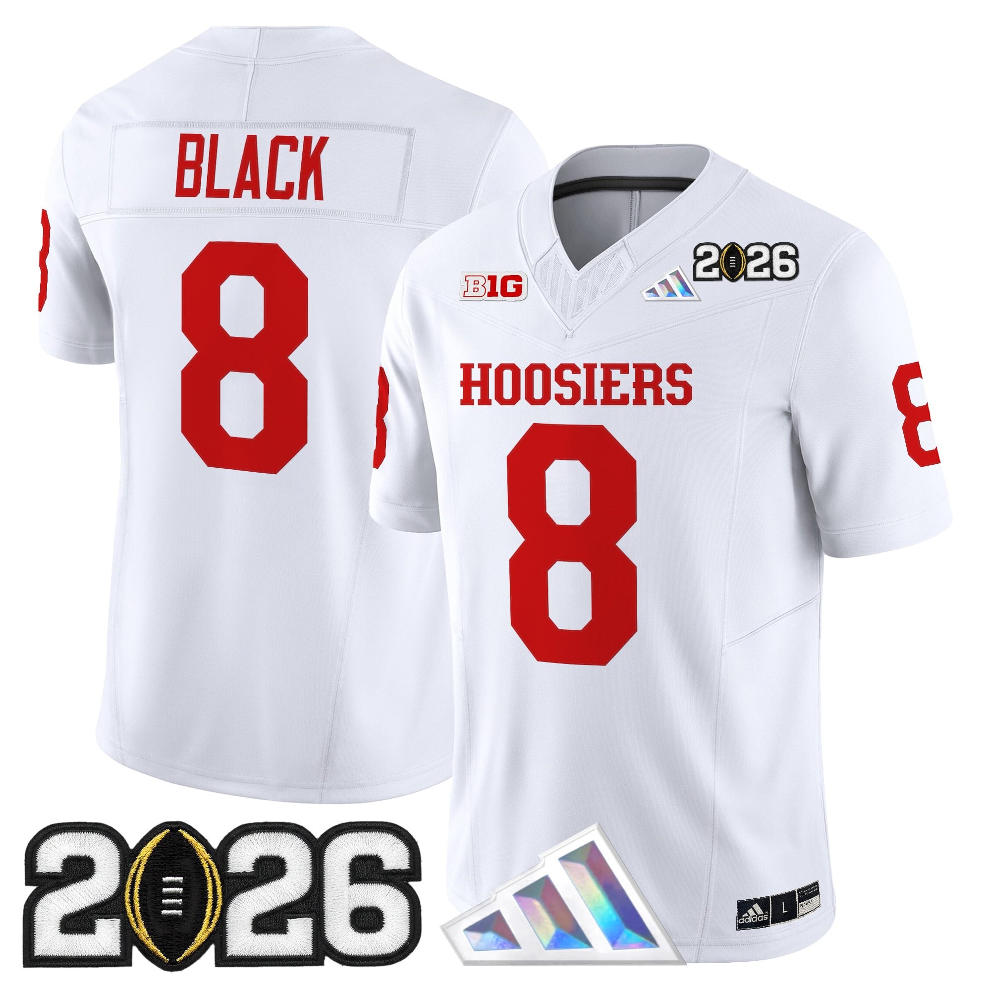 Men's Indiana Hoosiers 2026 CFP Final Patch Vapor Limited Jersey V4 - All Stitched