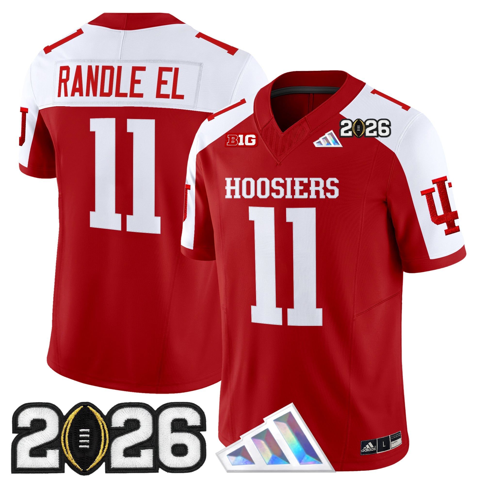 Men's Indiana Hoosiers 2026 CFP Final Patch Vapor Limited Jersey V4 - All Stitched