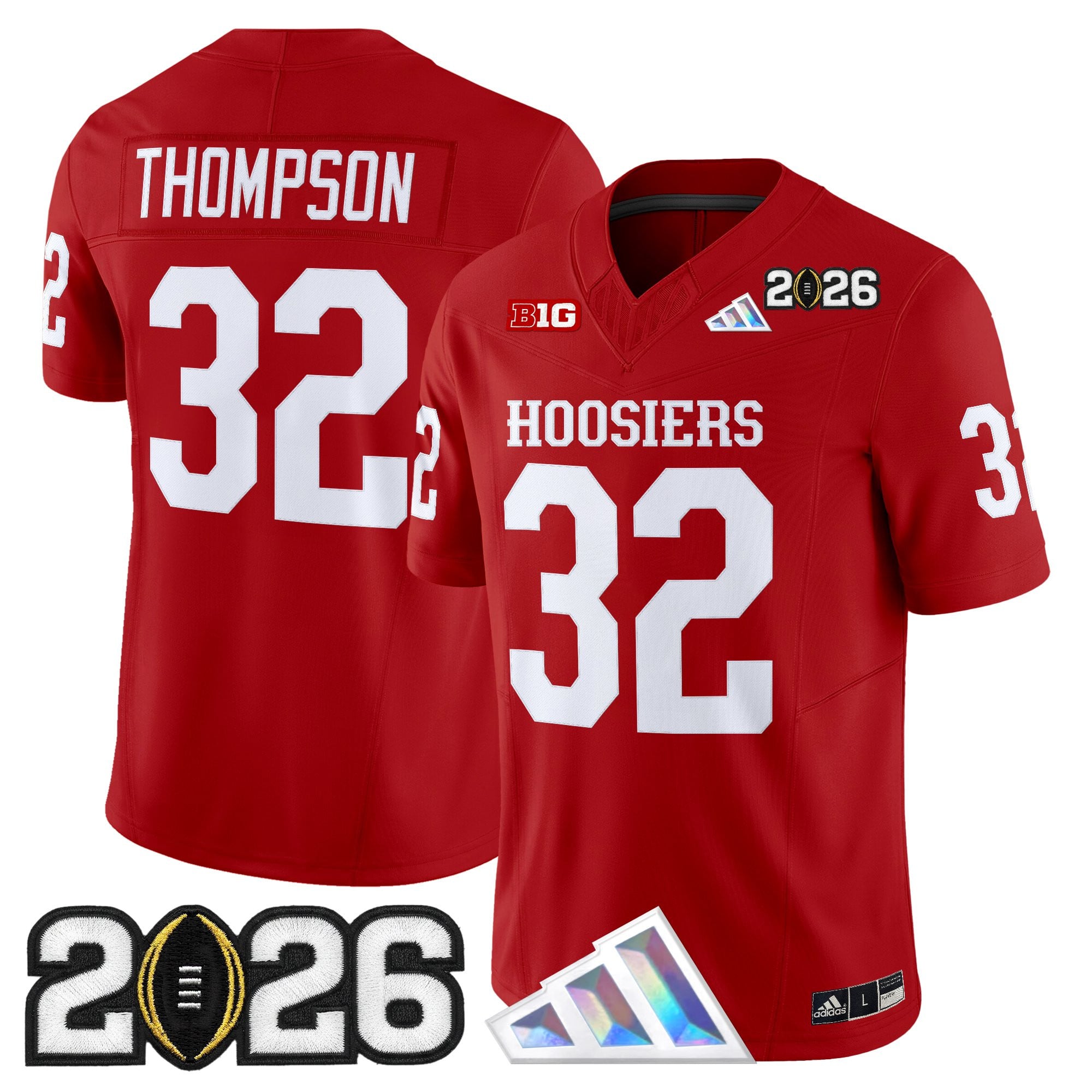 Men's Indiana Hoosiers 2026 CFP Final Patch Vapor Limited Jersey V4 - All Stitched