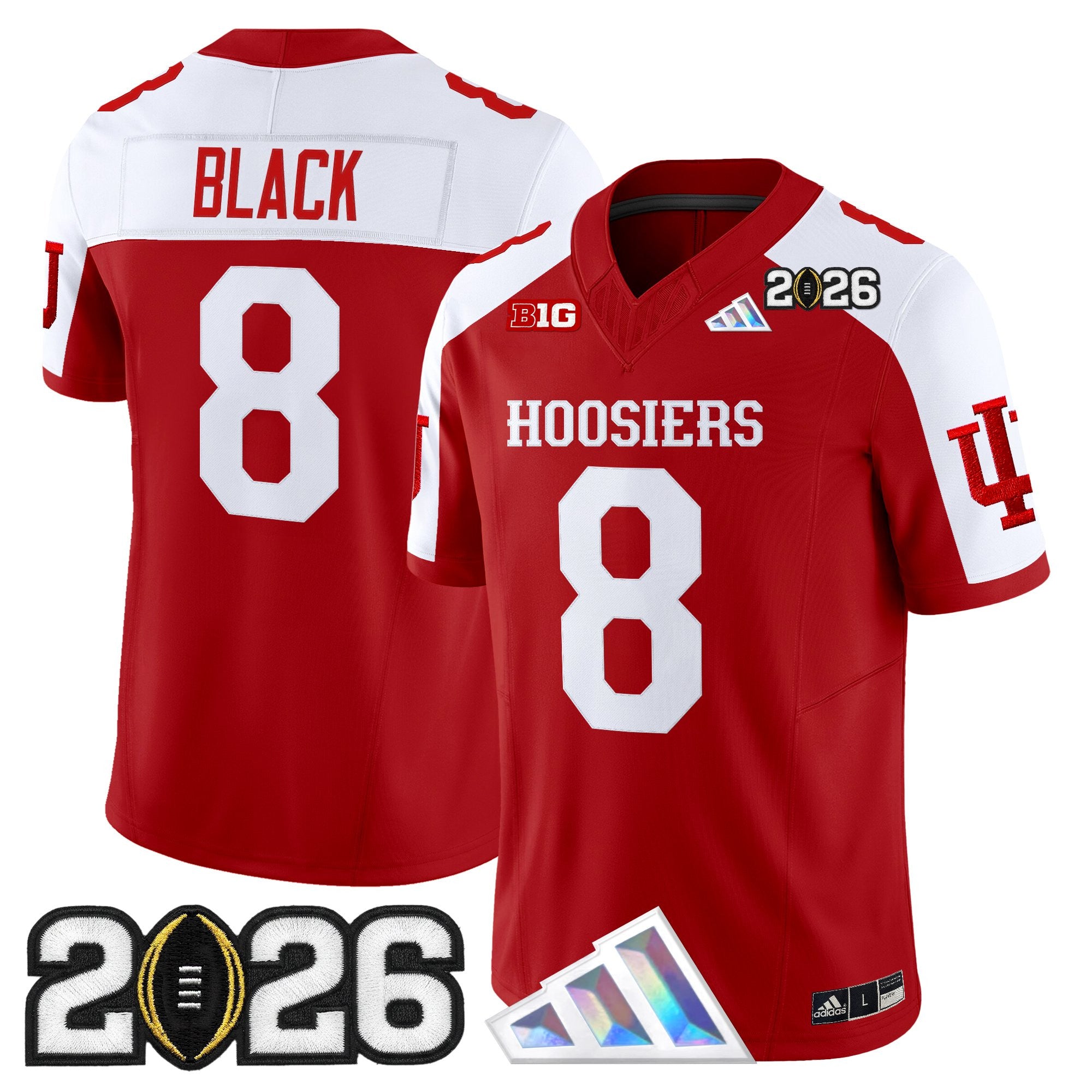 Men's Indiana Hoosiers 2026 CFP Final Patch Vapor Limited Jersey V4 - All Stitched