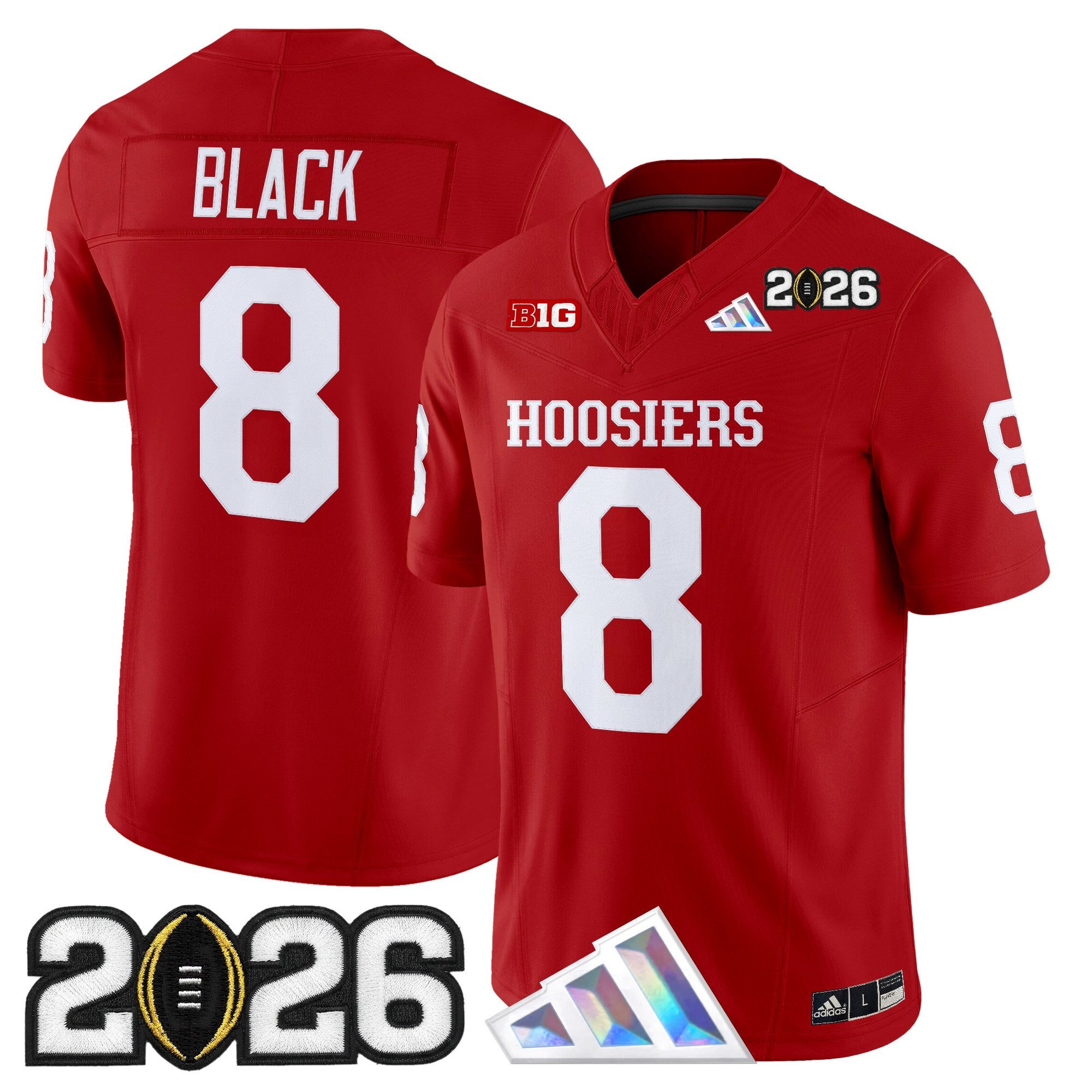 Men's Indiana Hoosiers 2026 CFP Final Patch Vapor Limited Jersey V4 - All Stitched