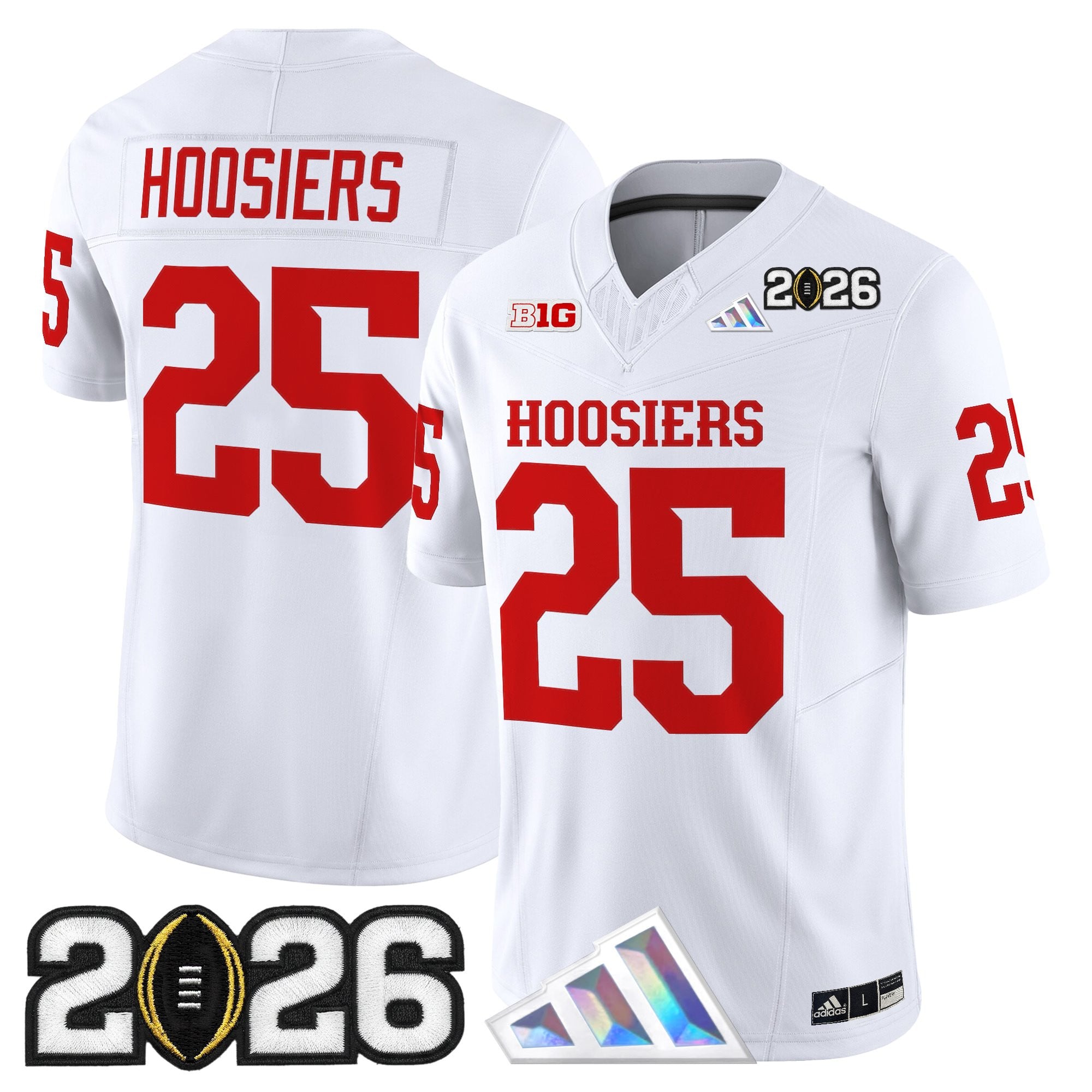 Men's Indiana Hoosiers 2026 CFP Final Patch Vapor Limited Jersey V4 - All Stitched