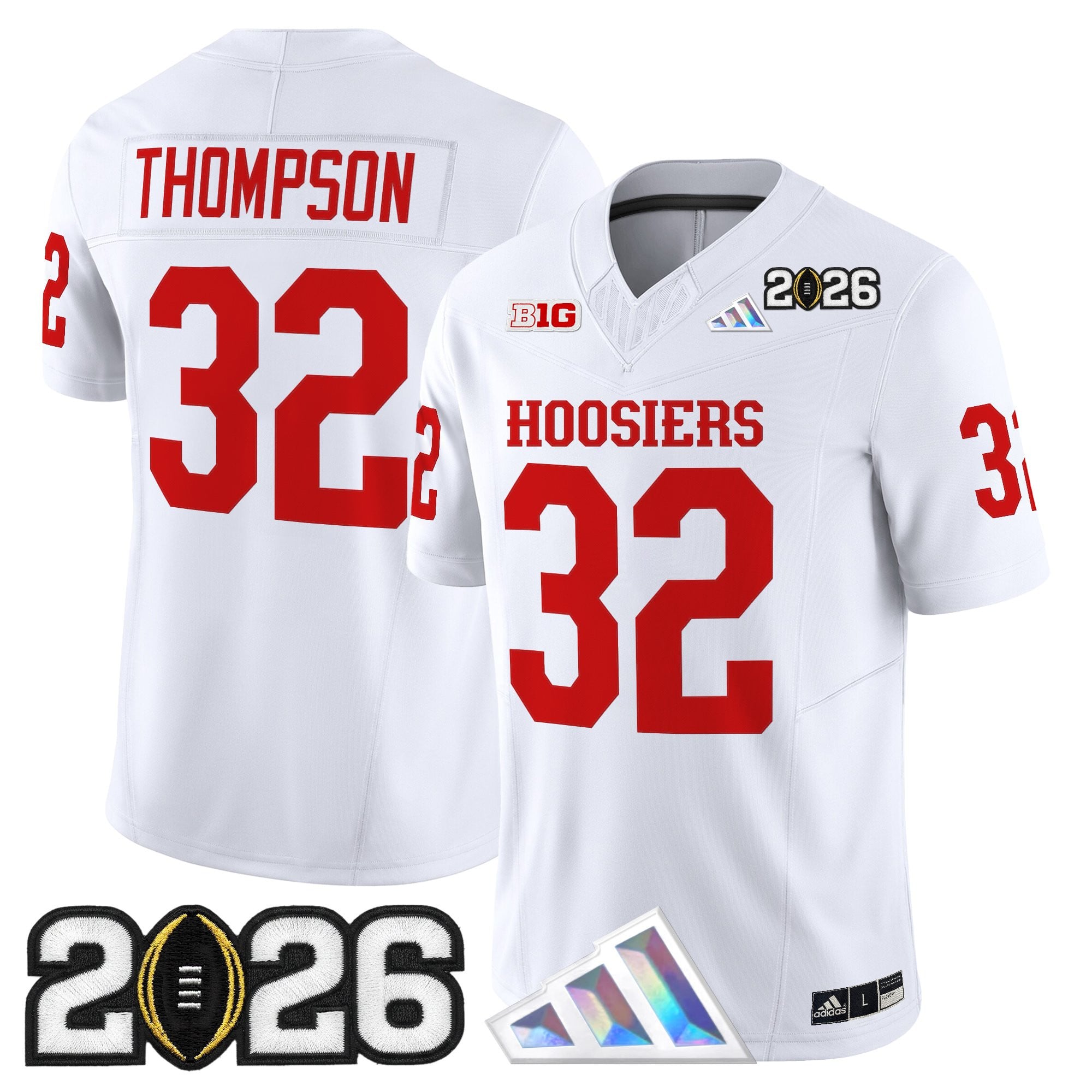 Men's Indiana Hoosiers 2026 CFP Final Patch Vapor Limited Jersey V4 - All Stitched