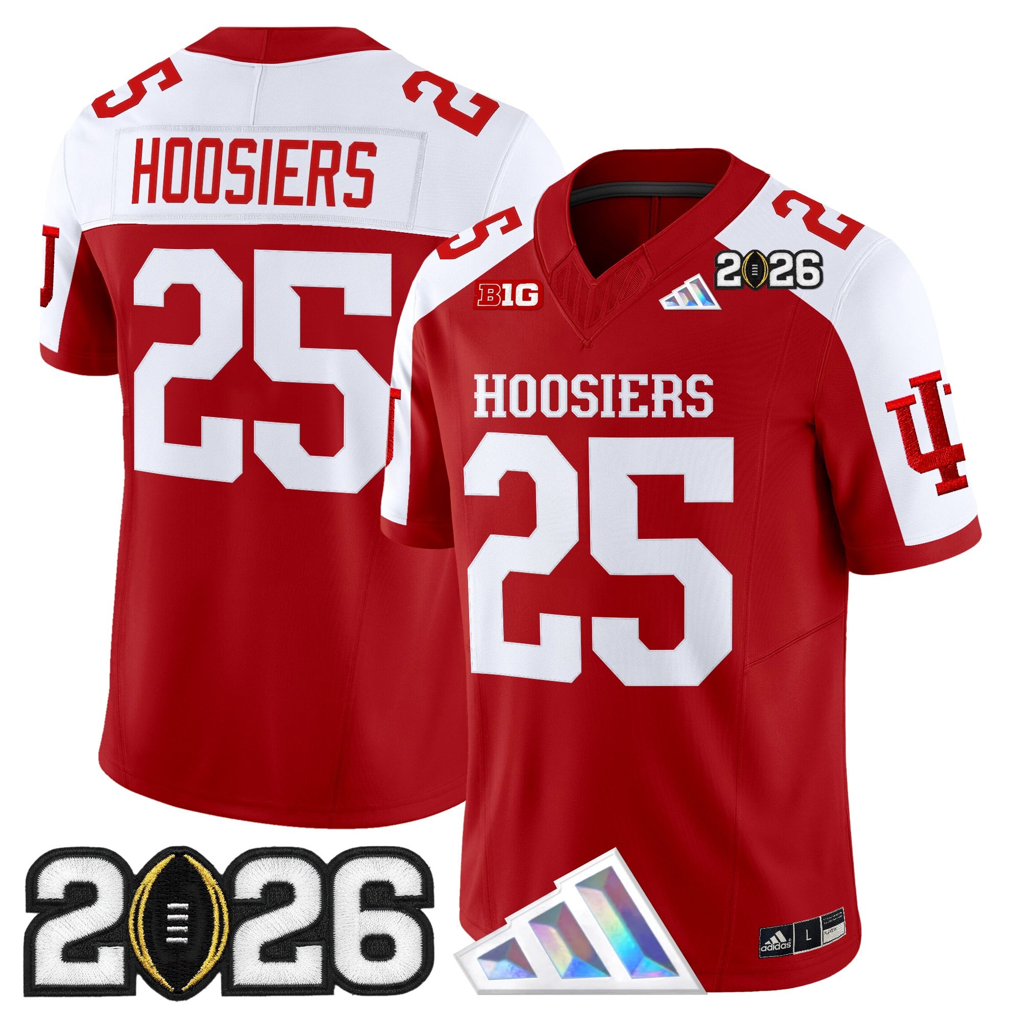 Men's Indiana Hoosiers 2026 CFP Final Patch Vapor Limited Jersey V4 - All Stitched
