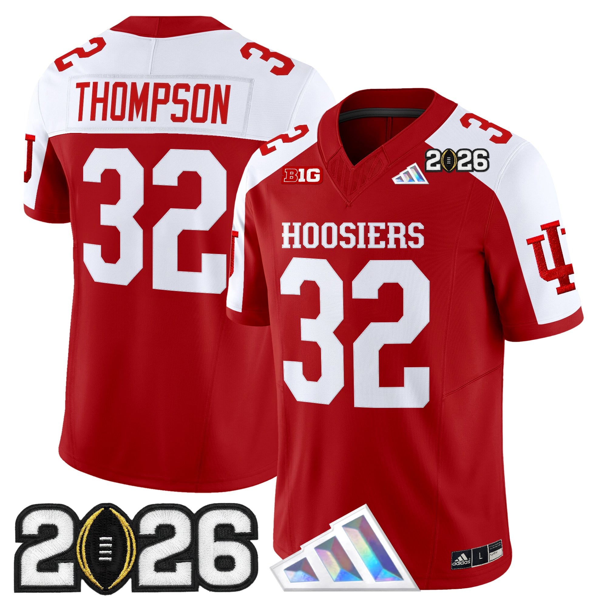 Men's Indiana Hoosiers 2026 CFP Final Patch Vapor Limited Jersey V4 - All Stitched