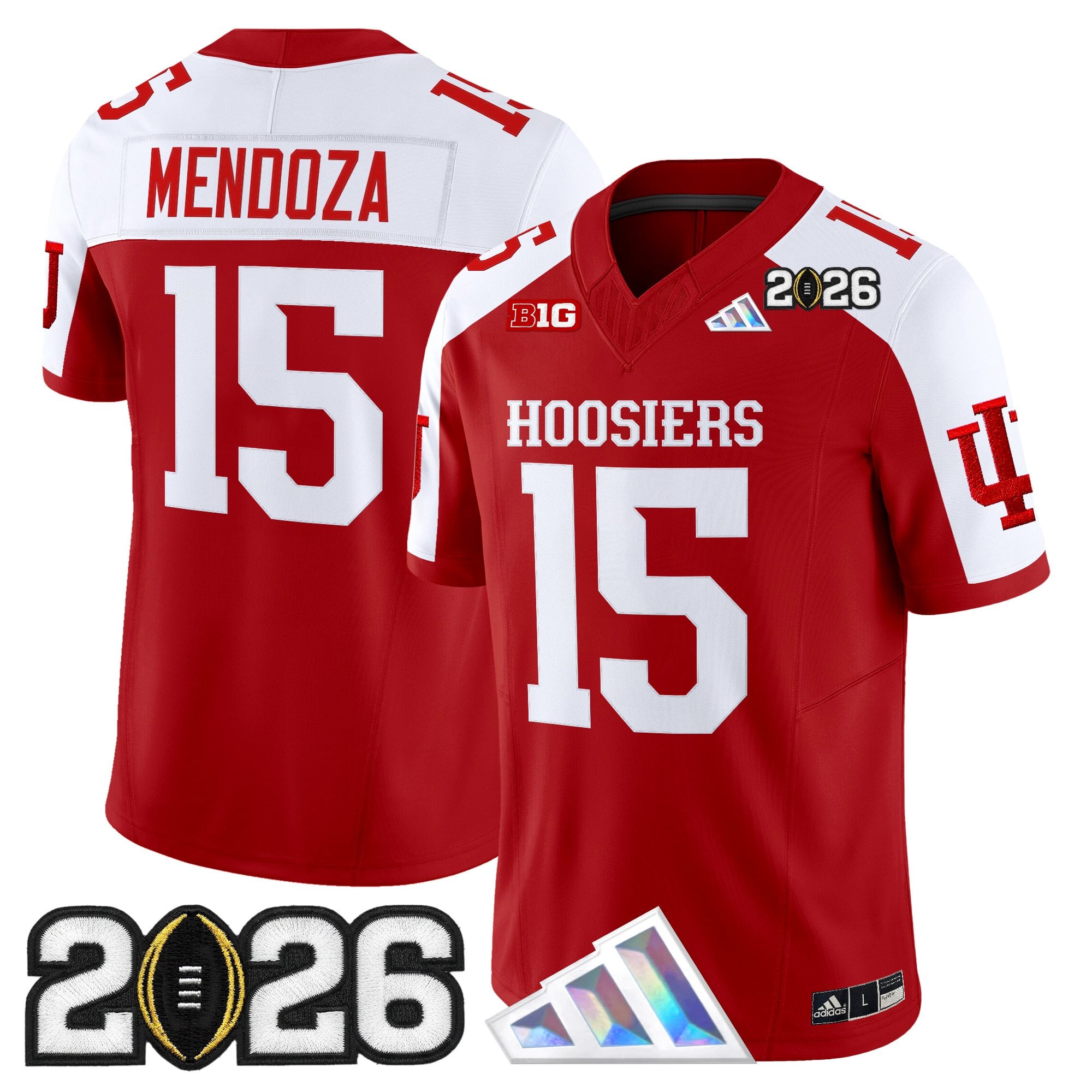 Men's Indiana Hoosiers 2026 CFP Final Patch Vapor Limited Jersey V4 - All Stitched