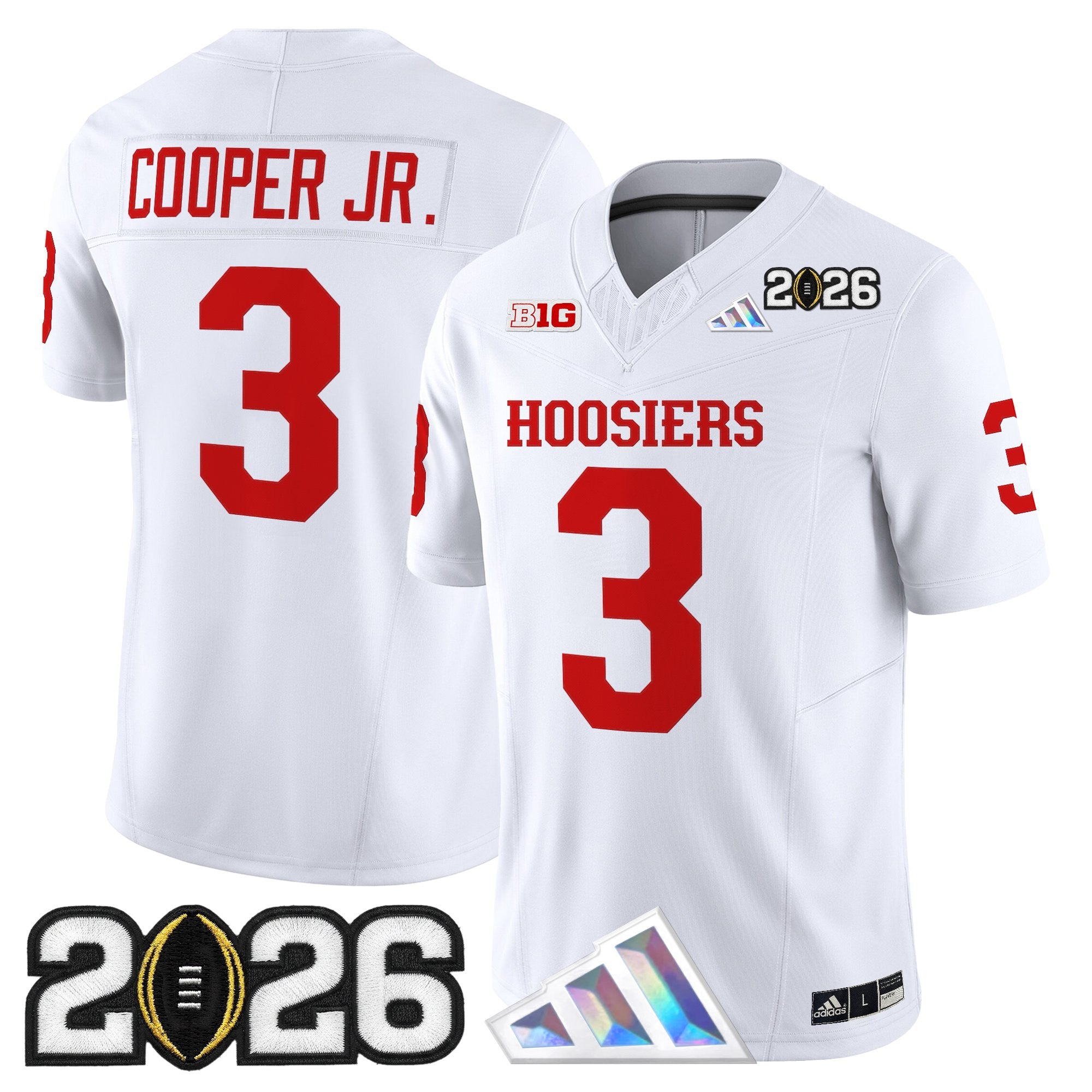 Men's Indiana Hoosiers 2026 CFP Final Patch Vapor Limited Jersey V4 - All Stitched