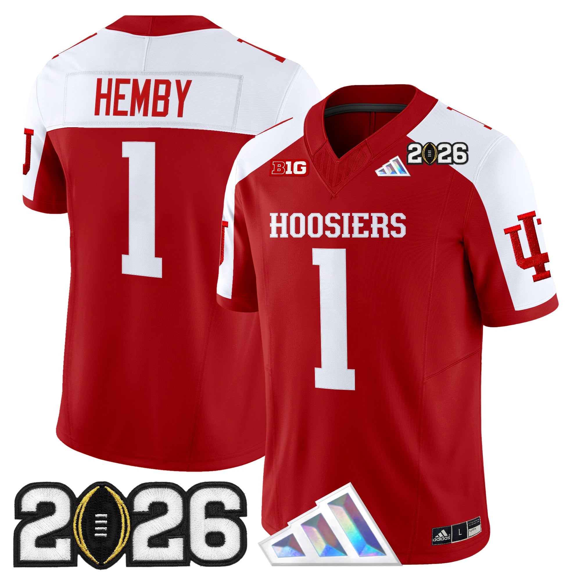 Men's Indiana Hoosiers 2026 CFP Final Patch Vapor Limited Jersey V4 - All Stitched