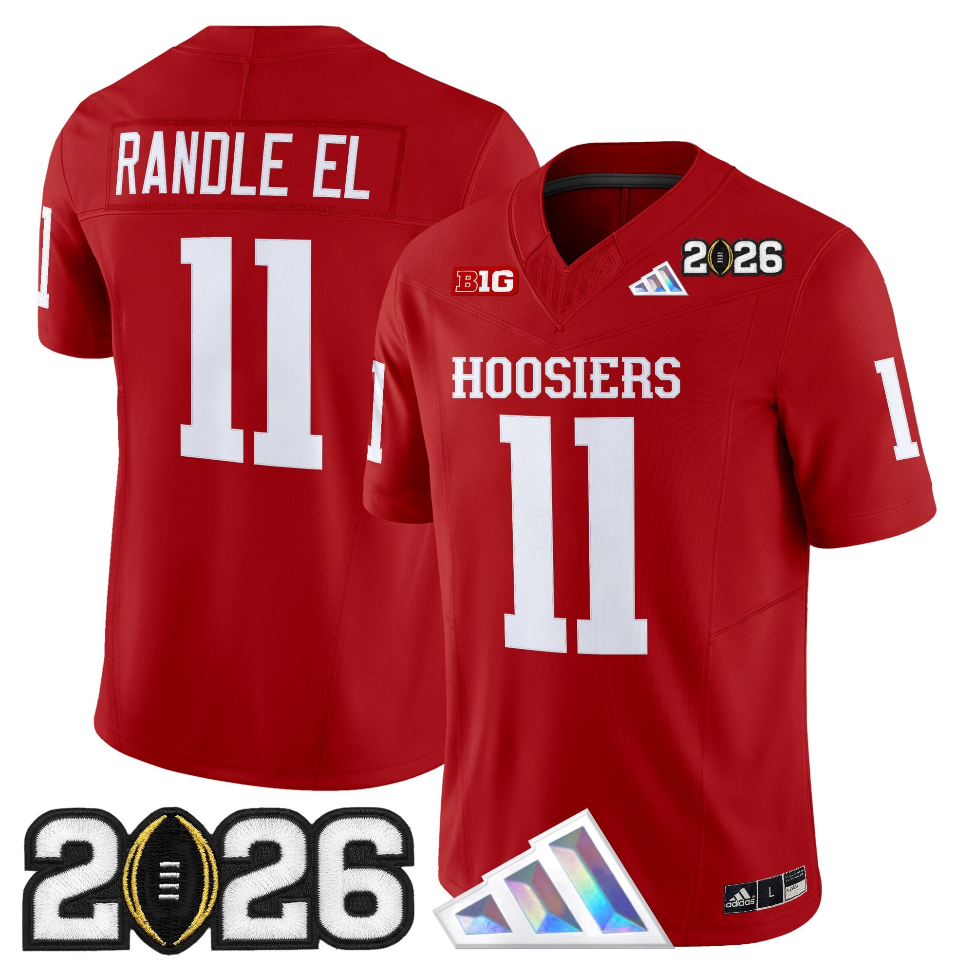 Men's Indiana Hoosiers 2026 CFP Final Patch Vapor Limited Jersey V4 - All Stitched
