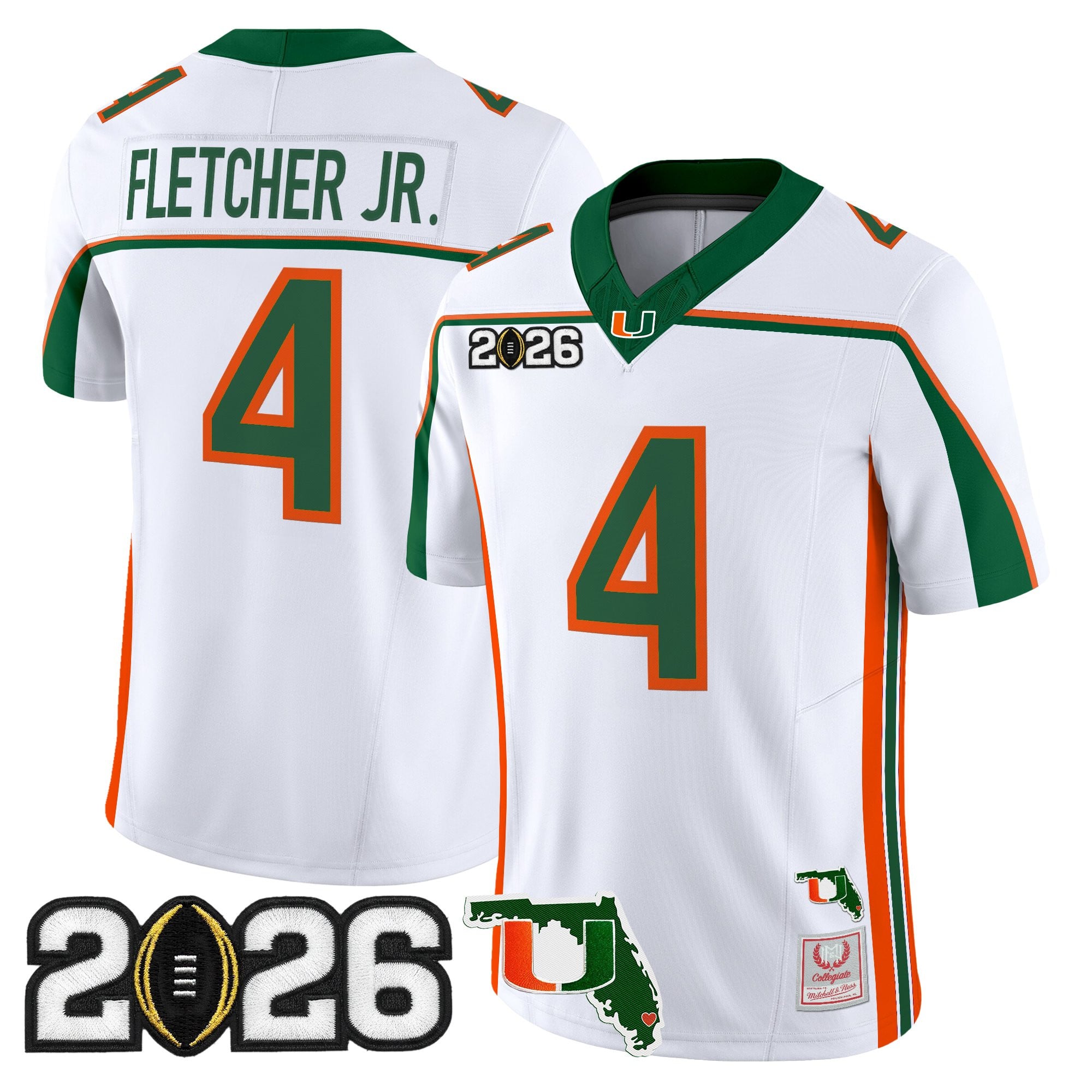Miami Hurricanes Throwback Vapor Limited Jersey - 2026 CFP Final & Florida Patch - All Stitched