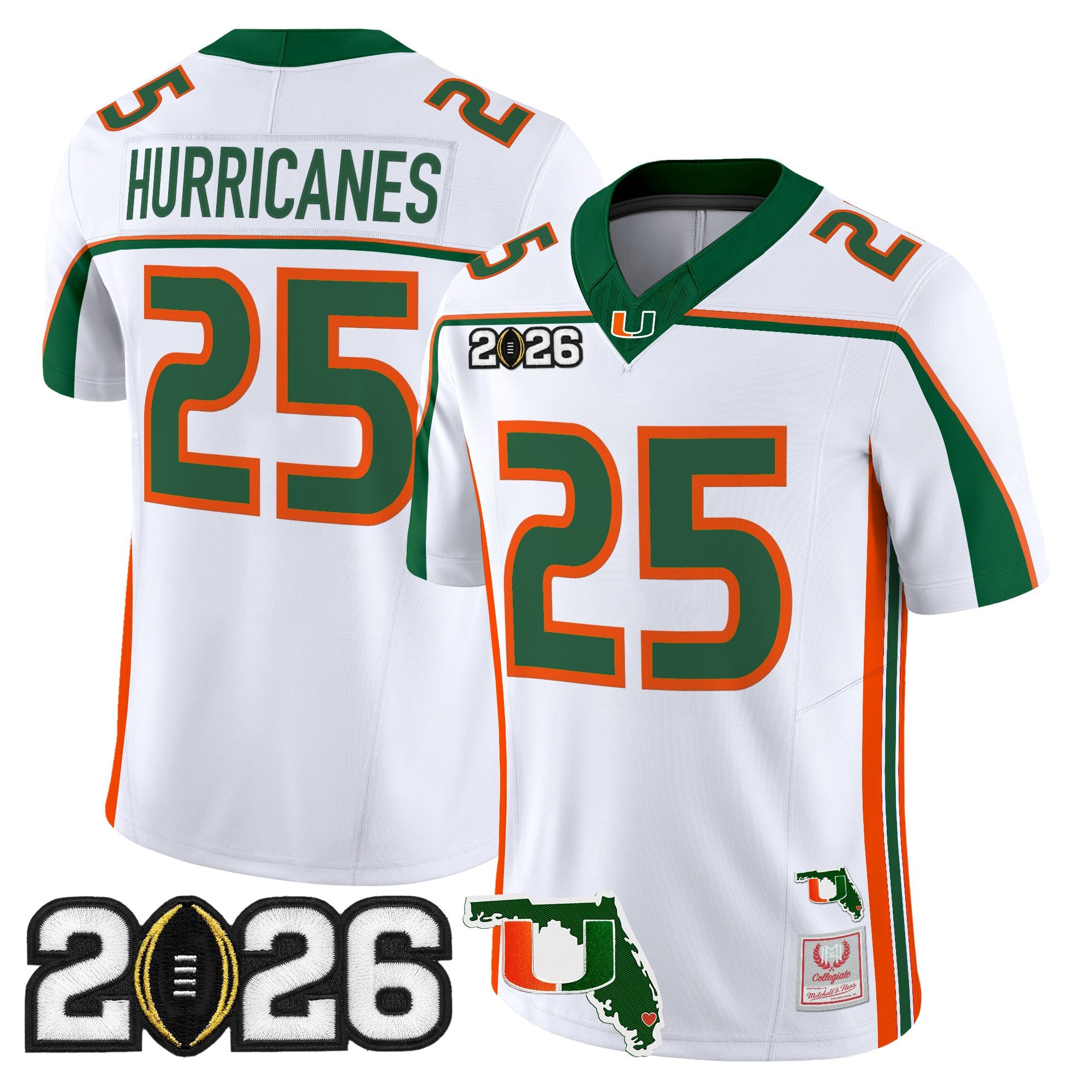 Miami Hurricanes Throwback Vapor Limited Jersey - 2026 CFP Final & Florida Patch - All Stitched