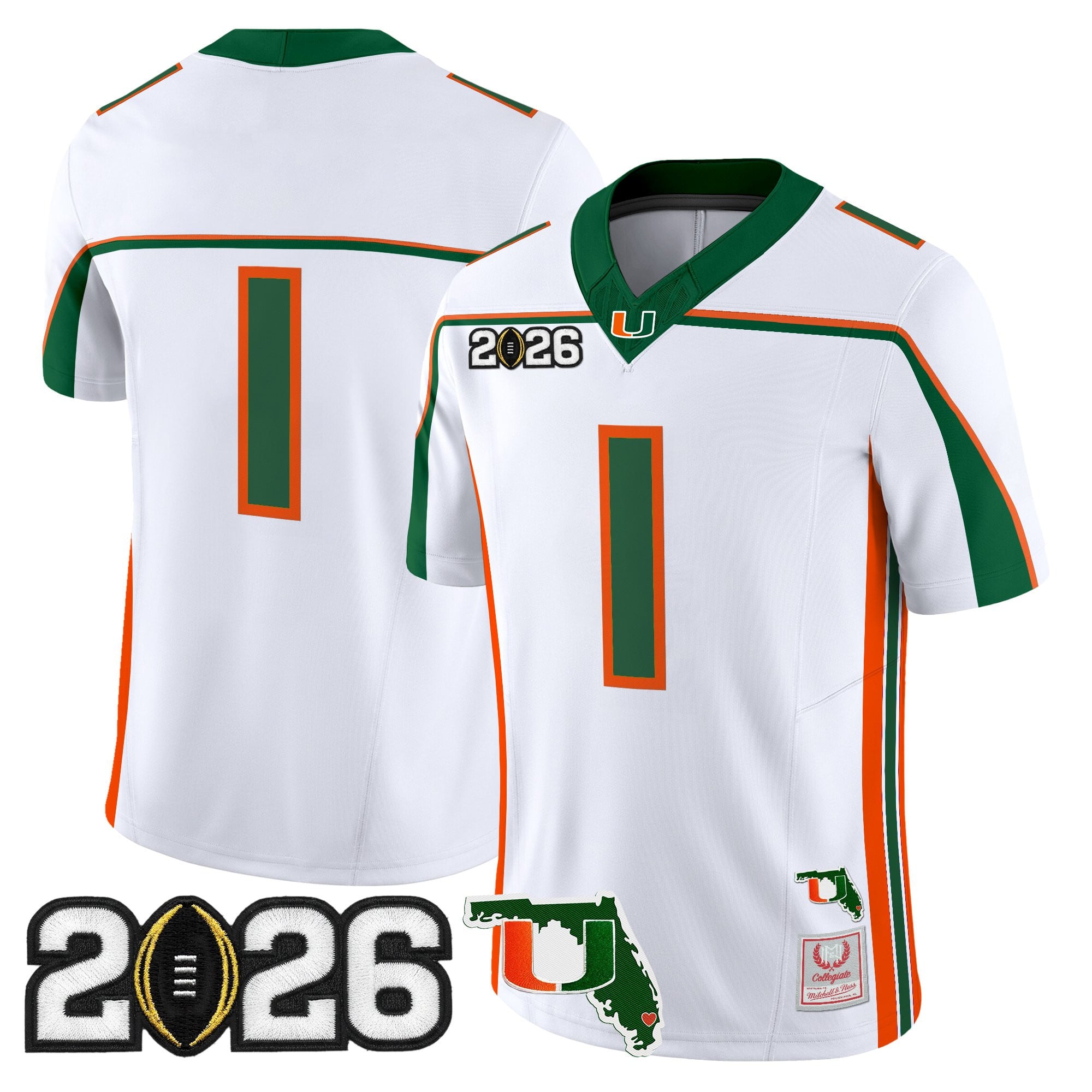 Miami Hurricanes Throwback Vapor Limited Jersey - 2026 CFP Final & Florida Patch - All Stitched