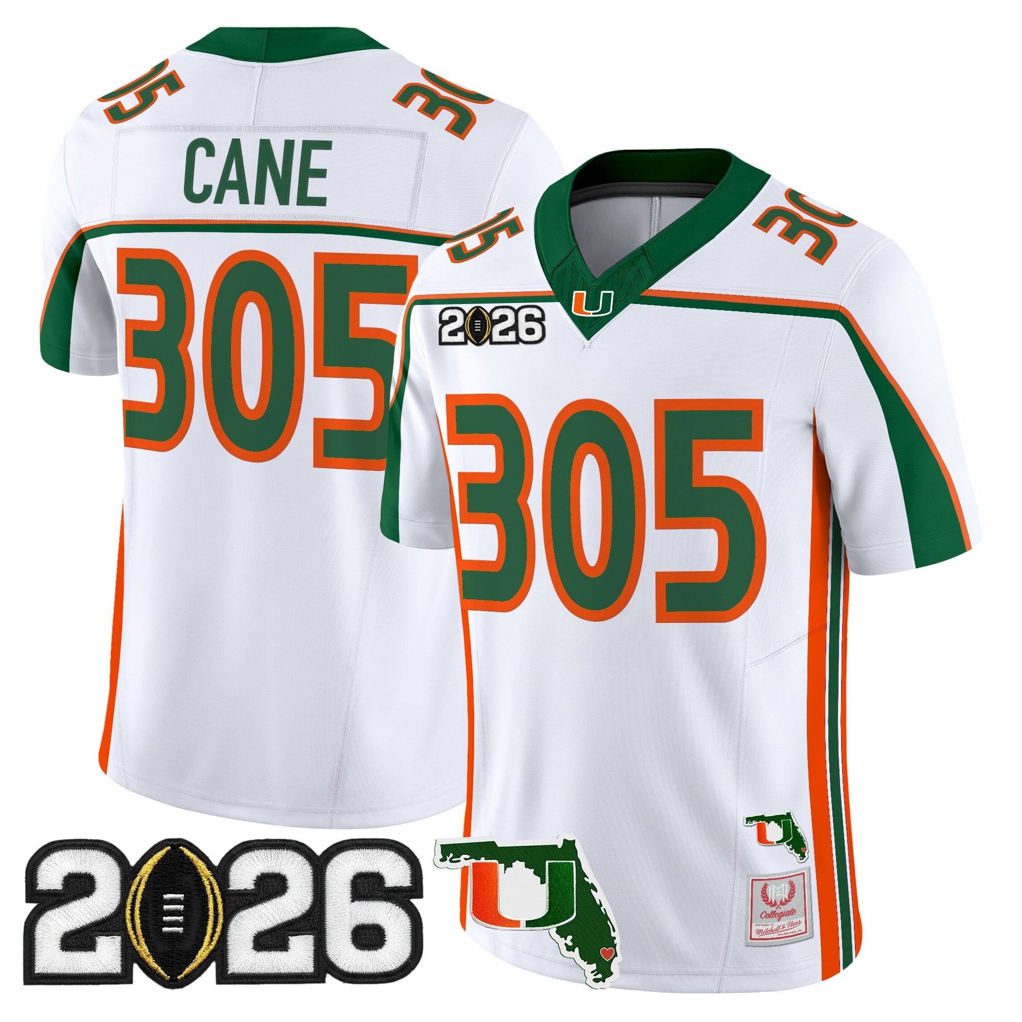 Miami Hurricanes Throwback Vapor Limited Jersey - 2026 CFP Final & Florida Patch - All Stitched