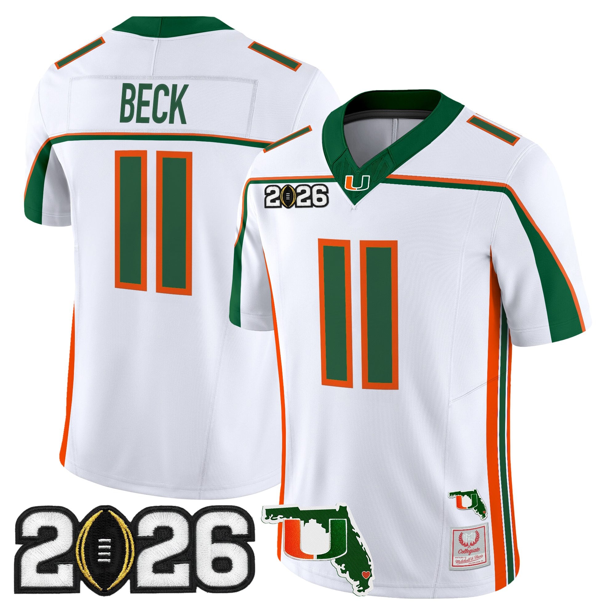 Miami Hurricanes Throwback Vapor Limited Jersey - 2026 CFP Final & Florida Patch - All Stitched